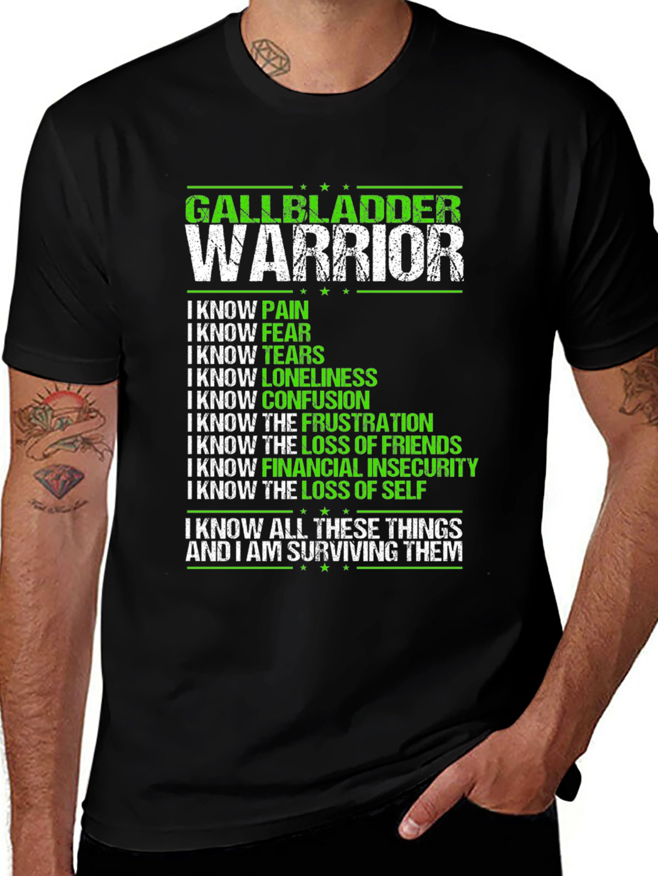 Gallbladder Warrior T-Shirt - Inspirational Awareness Tee