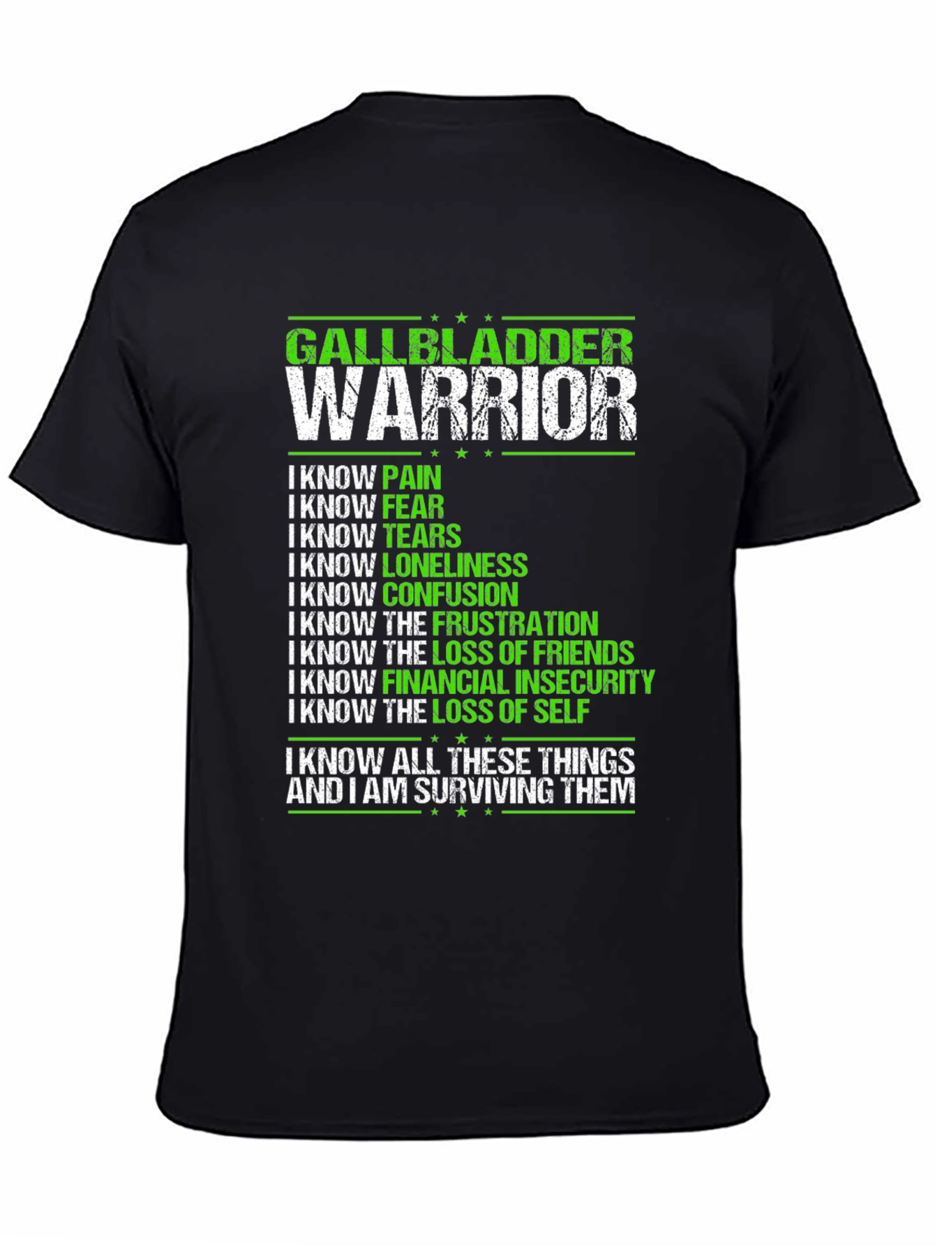Gallbladder Warrior T-Shirt - Inspirational Awareness Tee