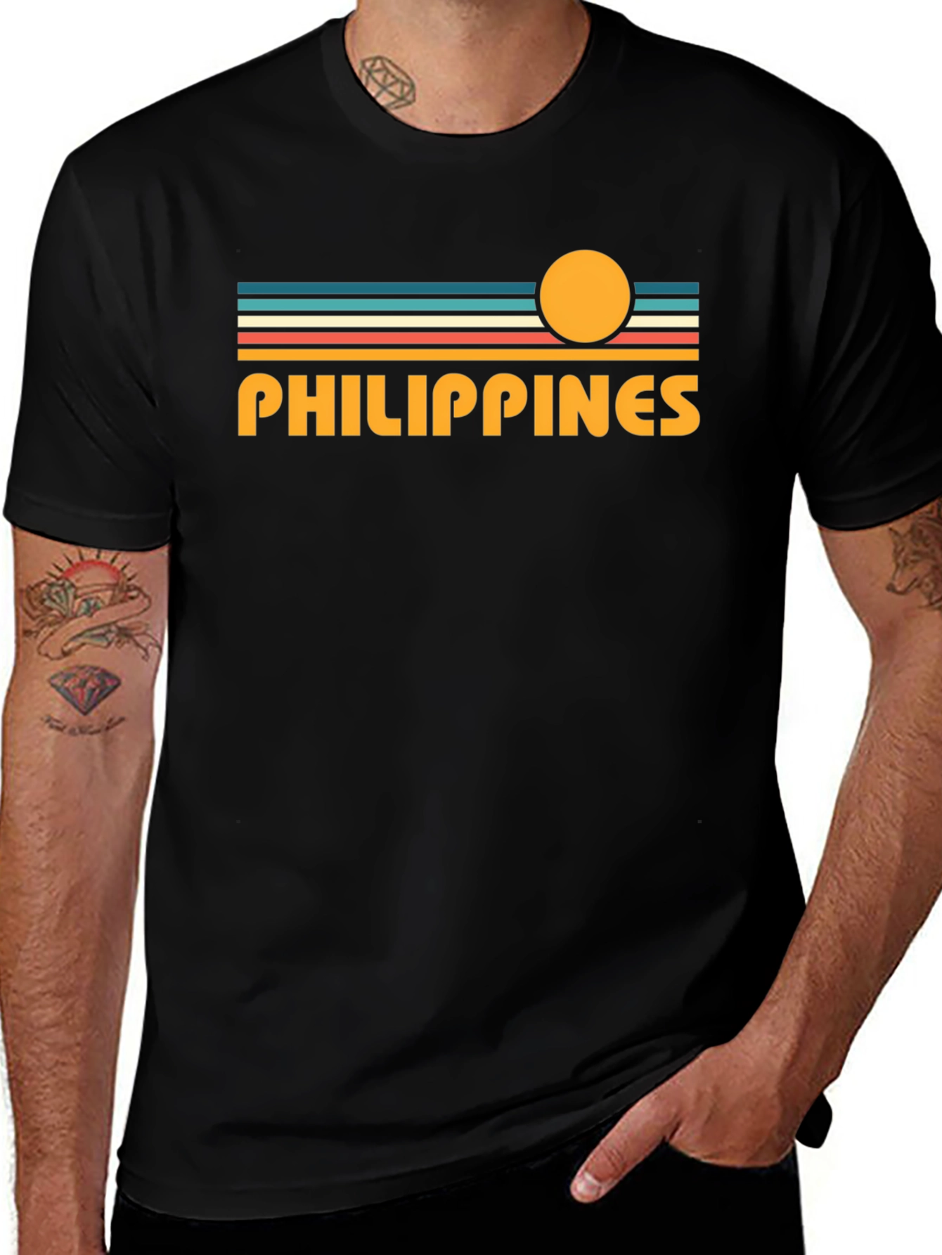 Philippines Retro Sunset T-Shirt