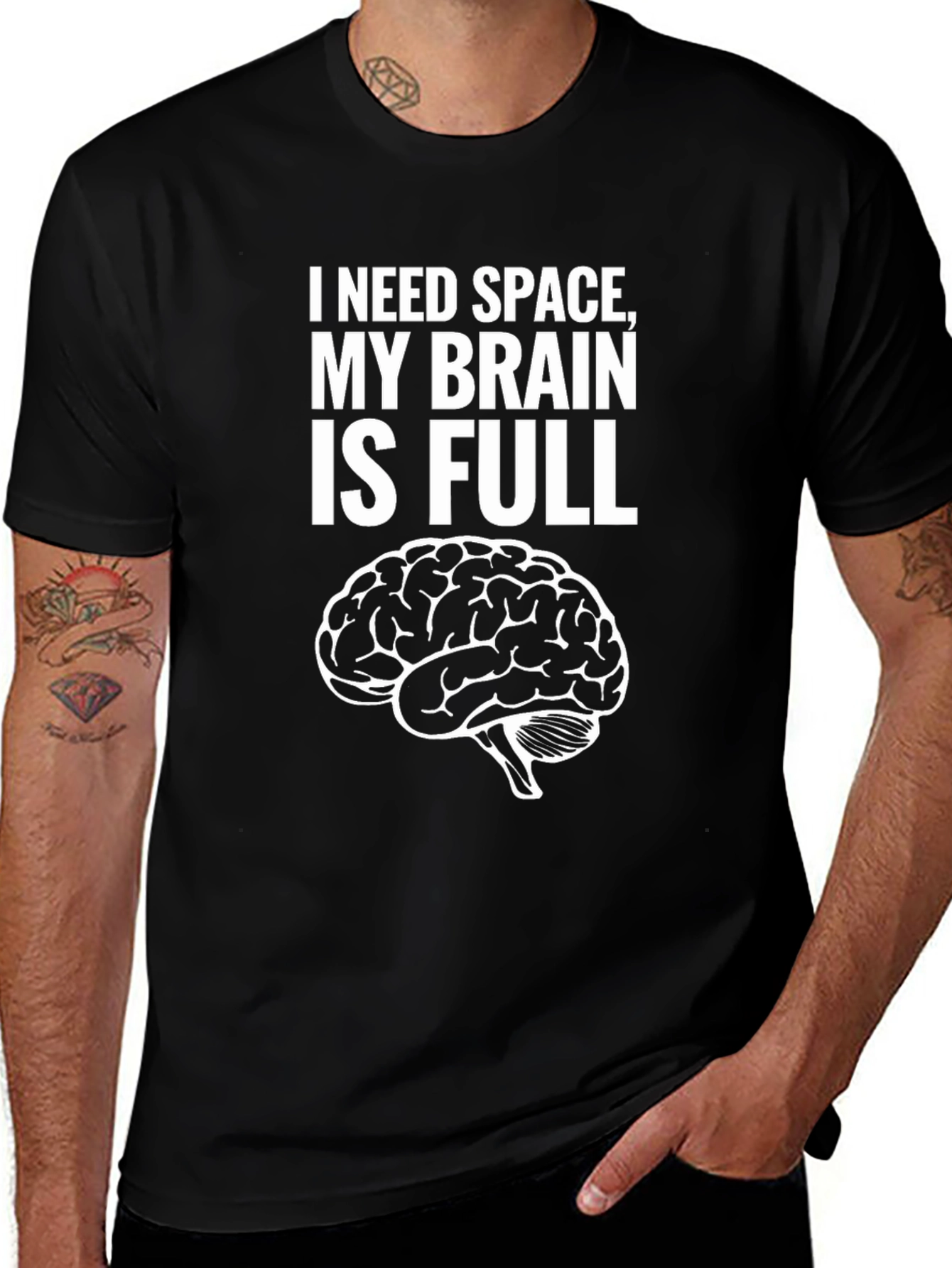 I Need Space Brain Graphic T-Shirt