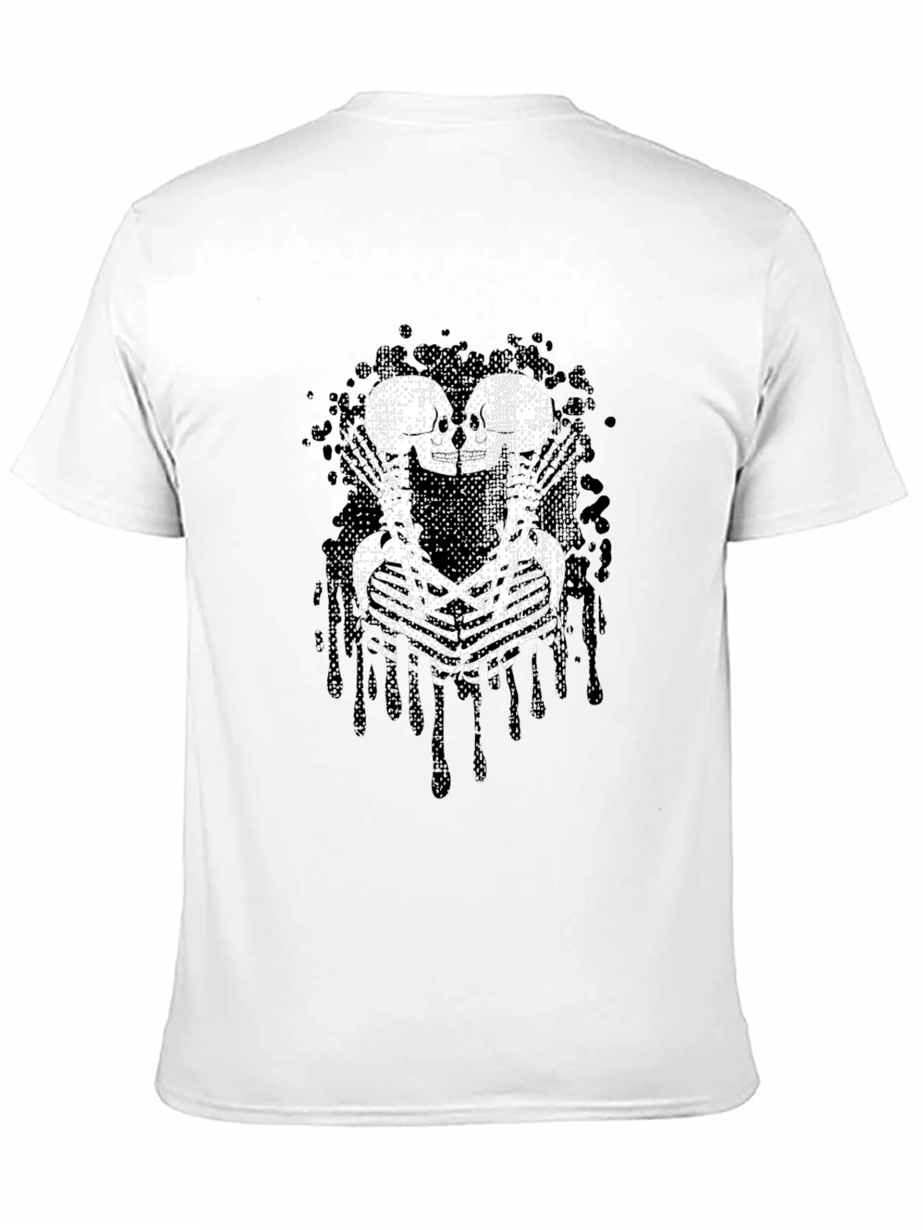 Skeleton Kiss Graphic Black T-Shirt