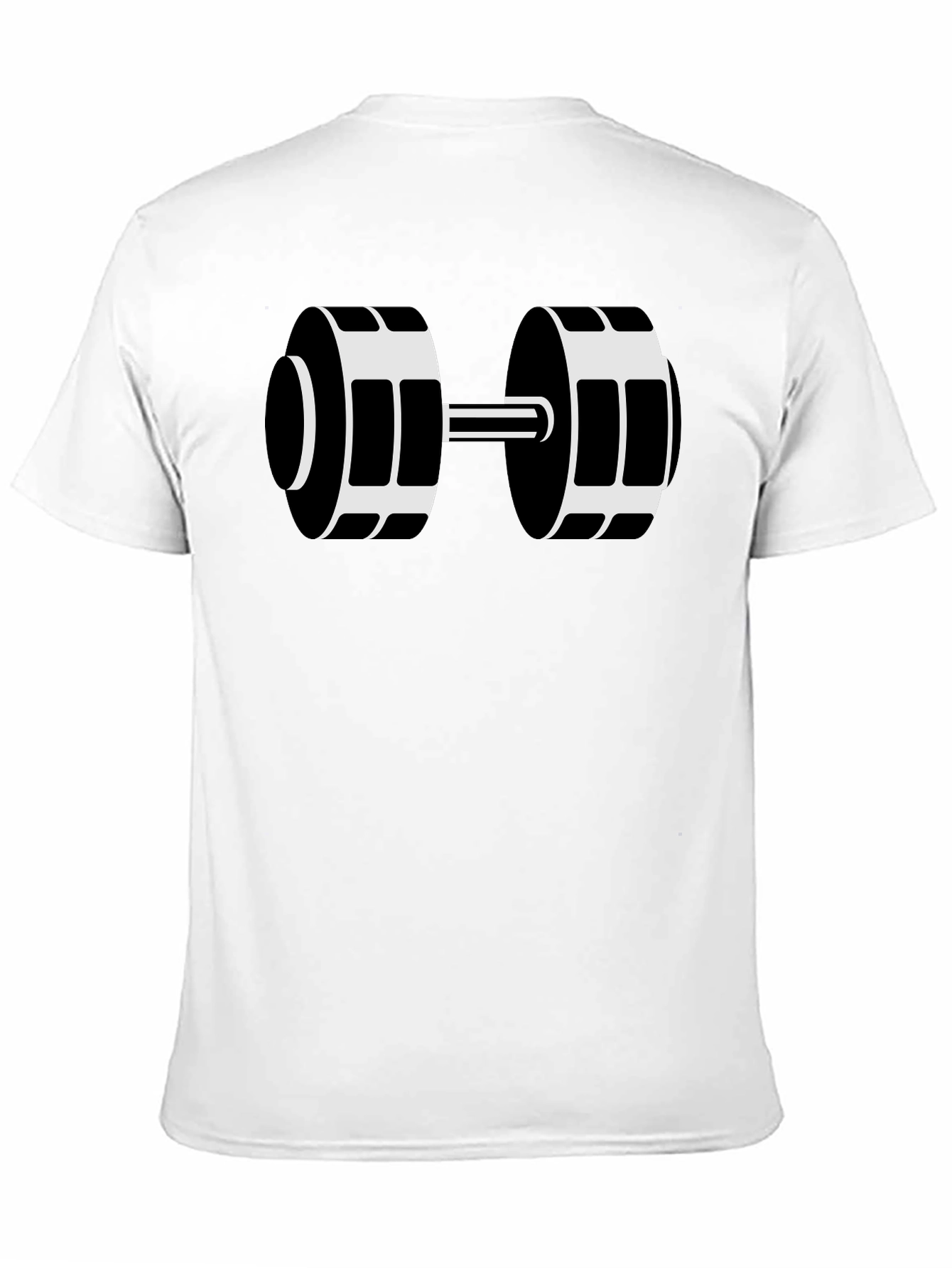 Black Dumbbell Graphic T-Shirt - Workout Ready!