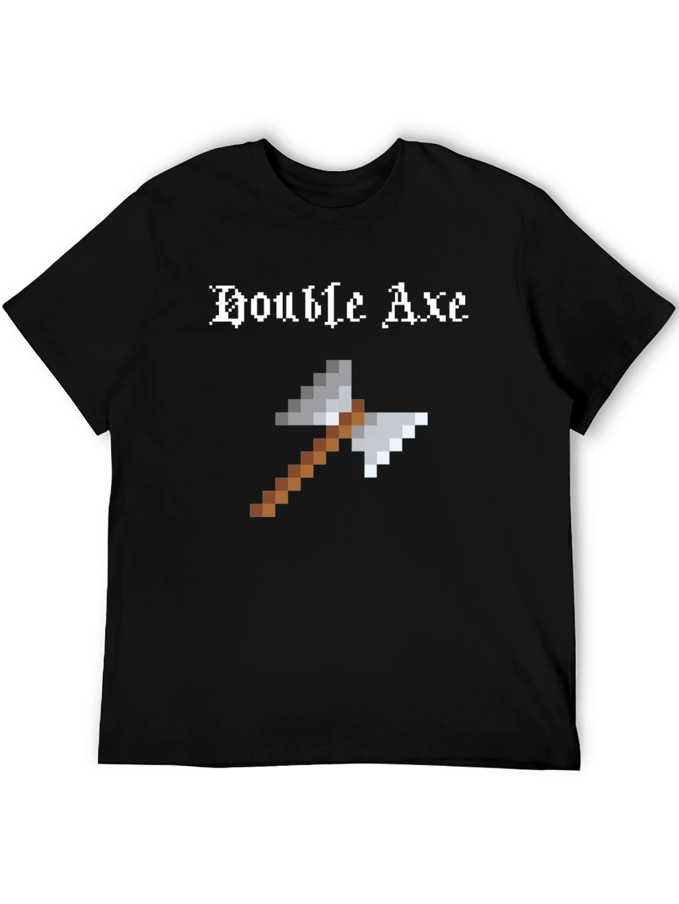 Pixel Double Axe Black T-Shirt - Gaming Retro Tee