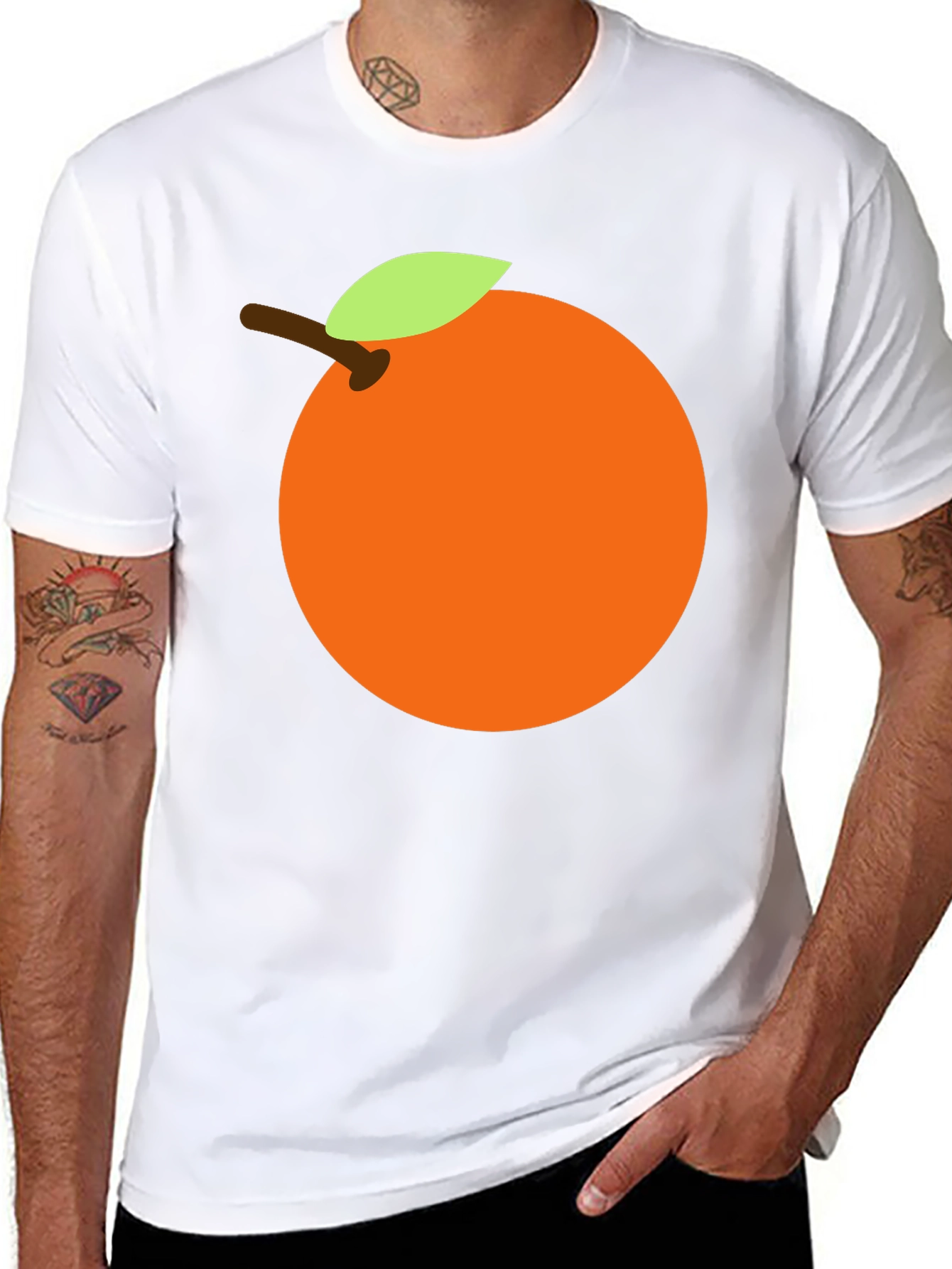 Orange Graphic Tee - Casual Style
