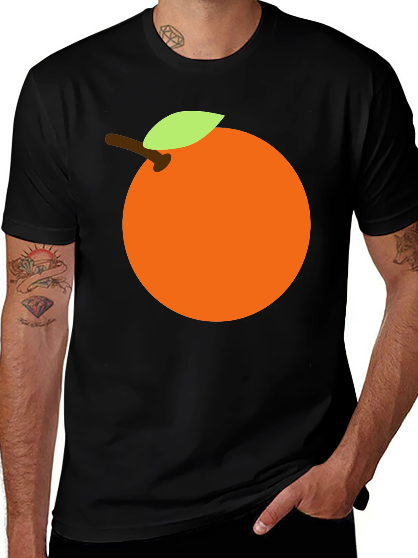 Orange Graphic Tee - Casual Style