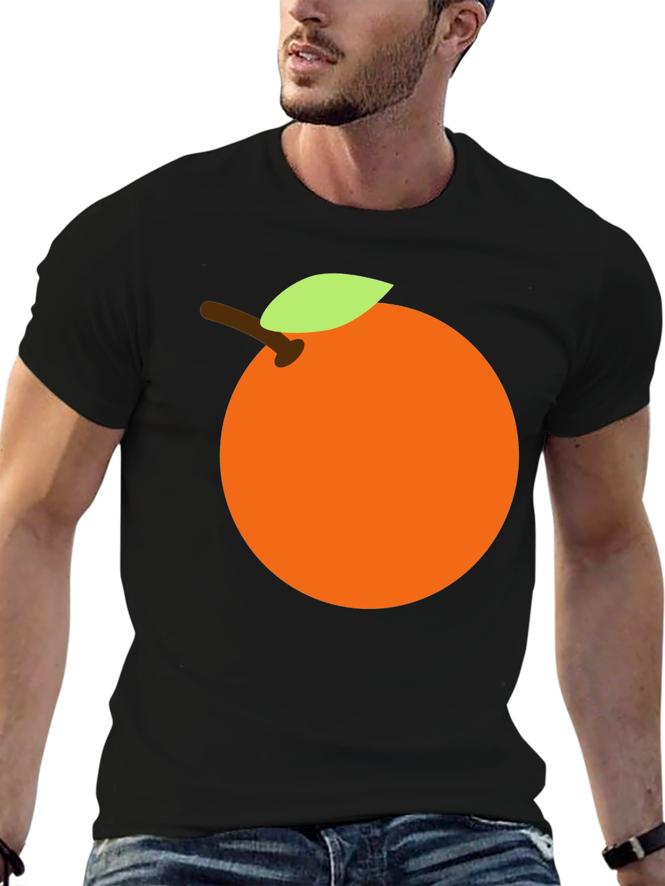 Orange Graphic Tee - Casual Style