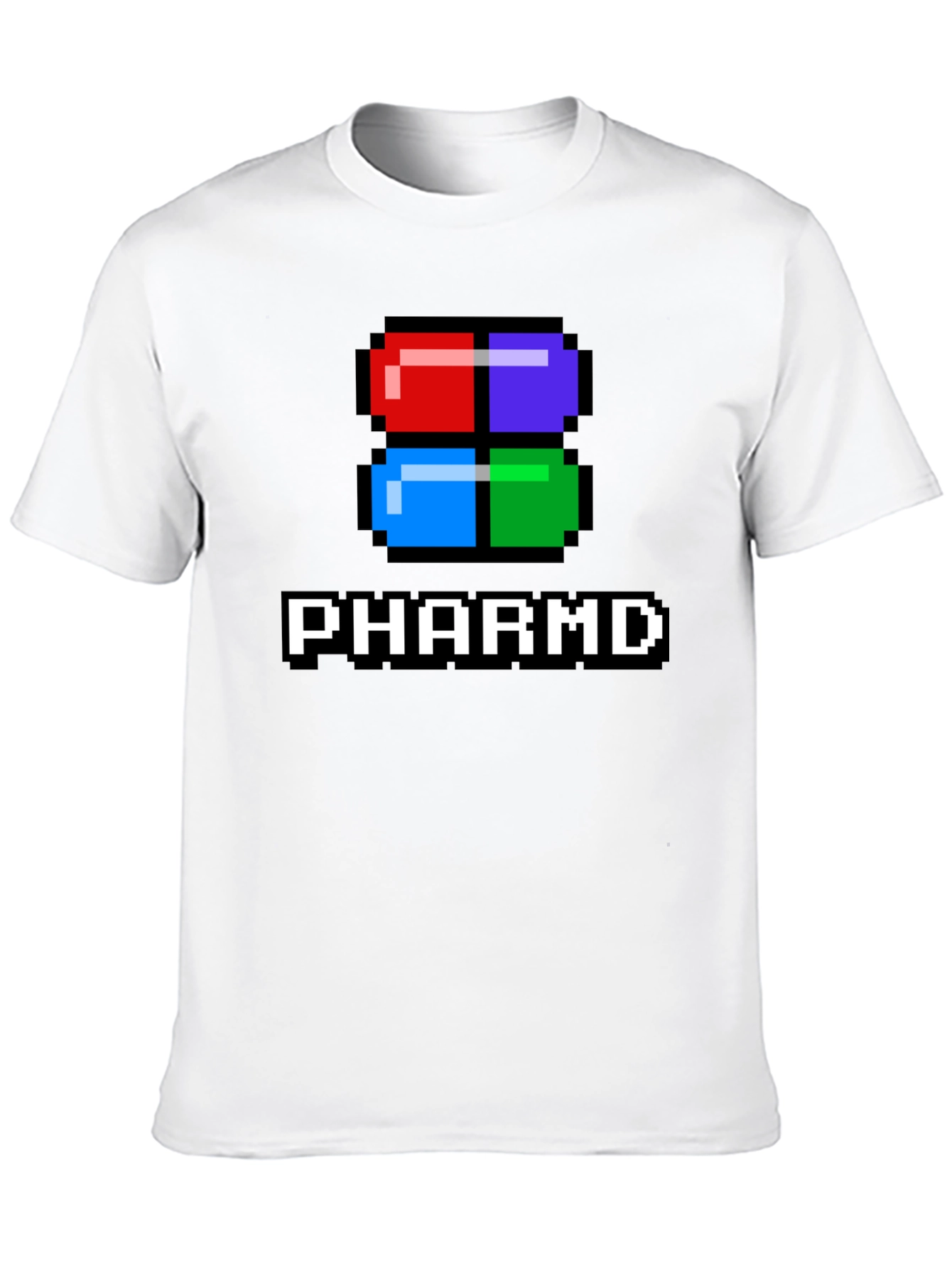 PharmD Pixel Pill Black T-Shirt