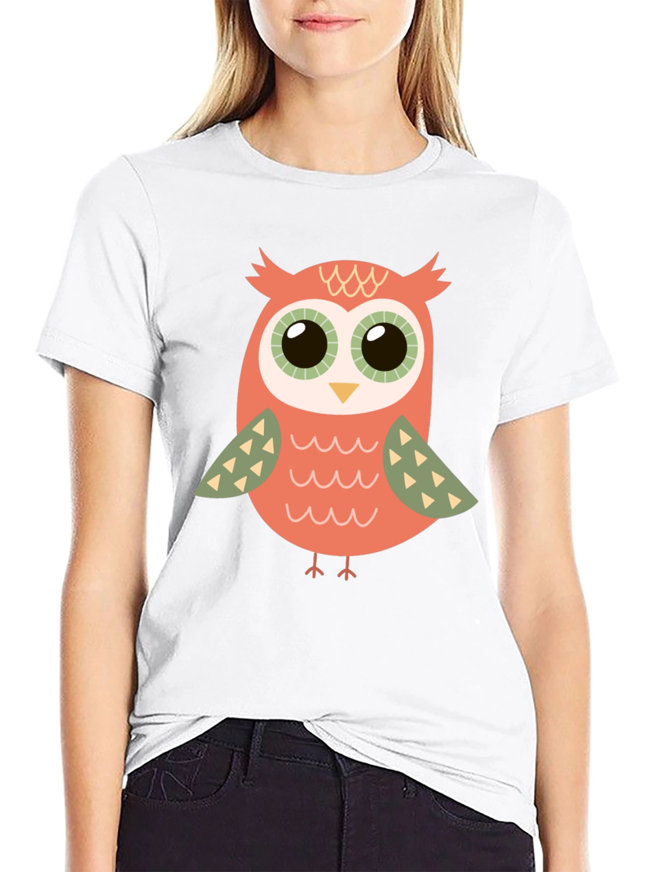 Cute Owl Graphic T-Shirt - Black Cotton Tee