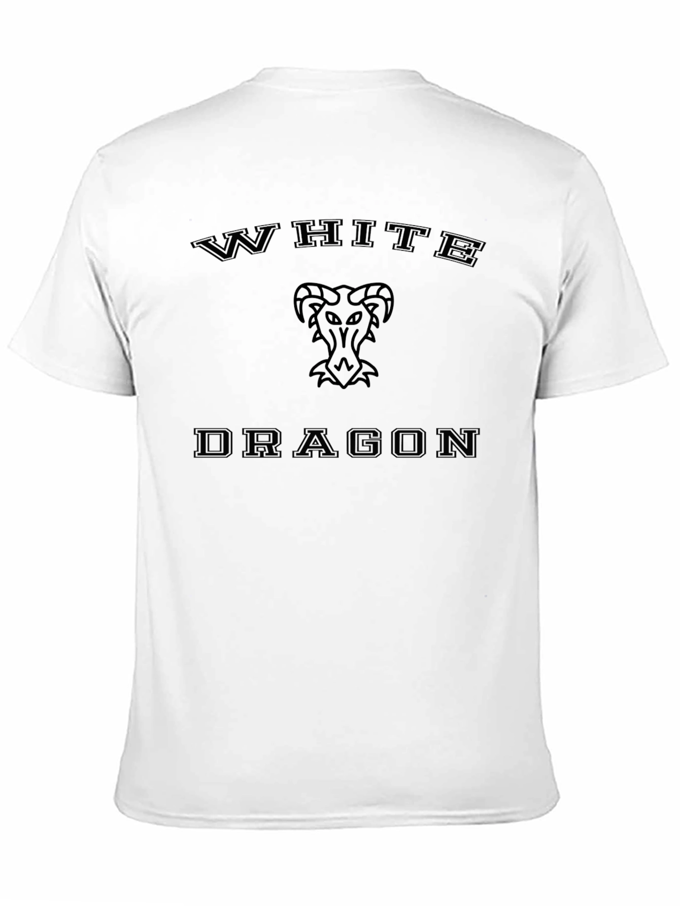 White Dragon Graphic Tee - Mens Black T-Shirt