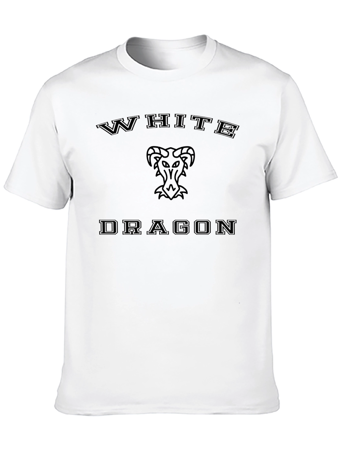 White Dragon Graphic Tee - Mens Black T-Shirt