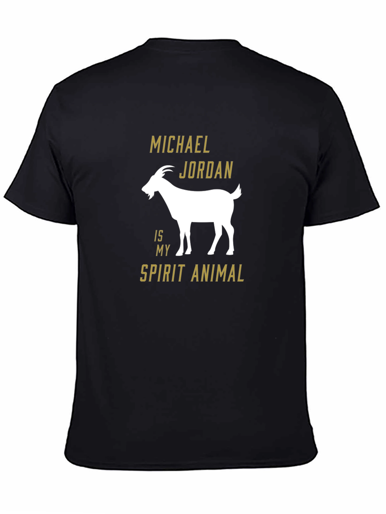 Michael Jordan GOAT Spirit Animal Black Graphic T-Shirt
