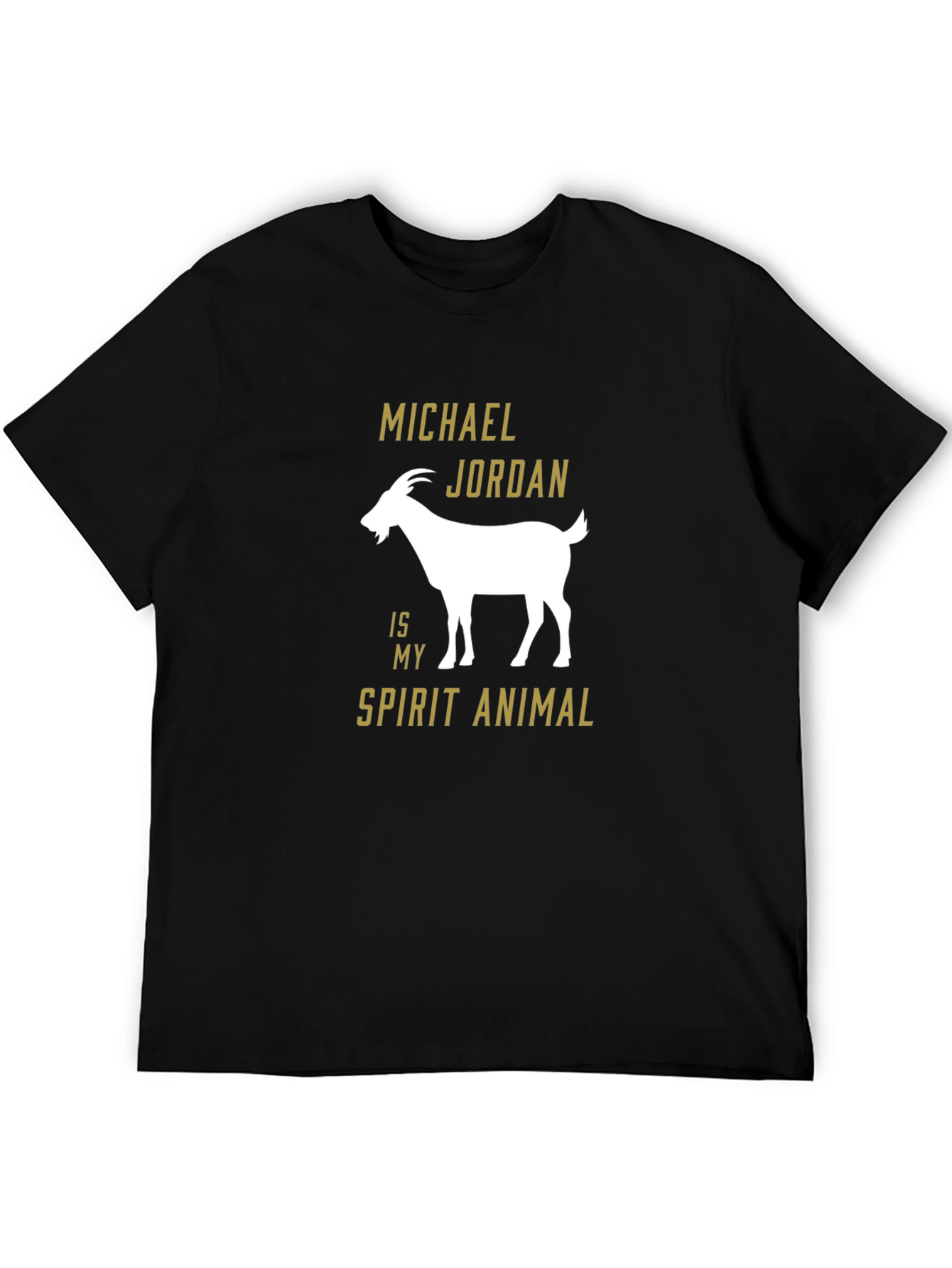 Michael Jordan GOAT Spirit Animal Black Graphic T-Shirt