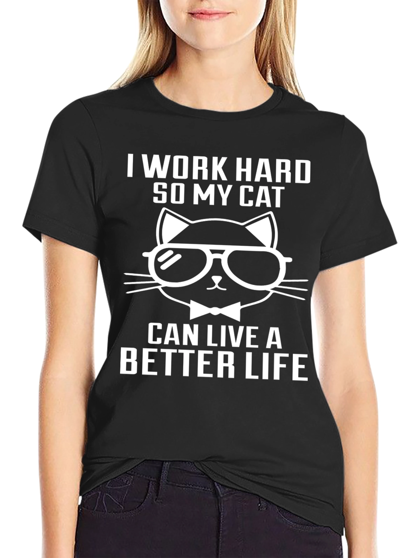 I Work Hard For My Cat T-Shirt