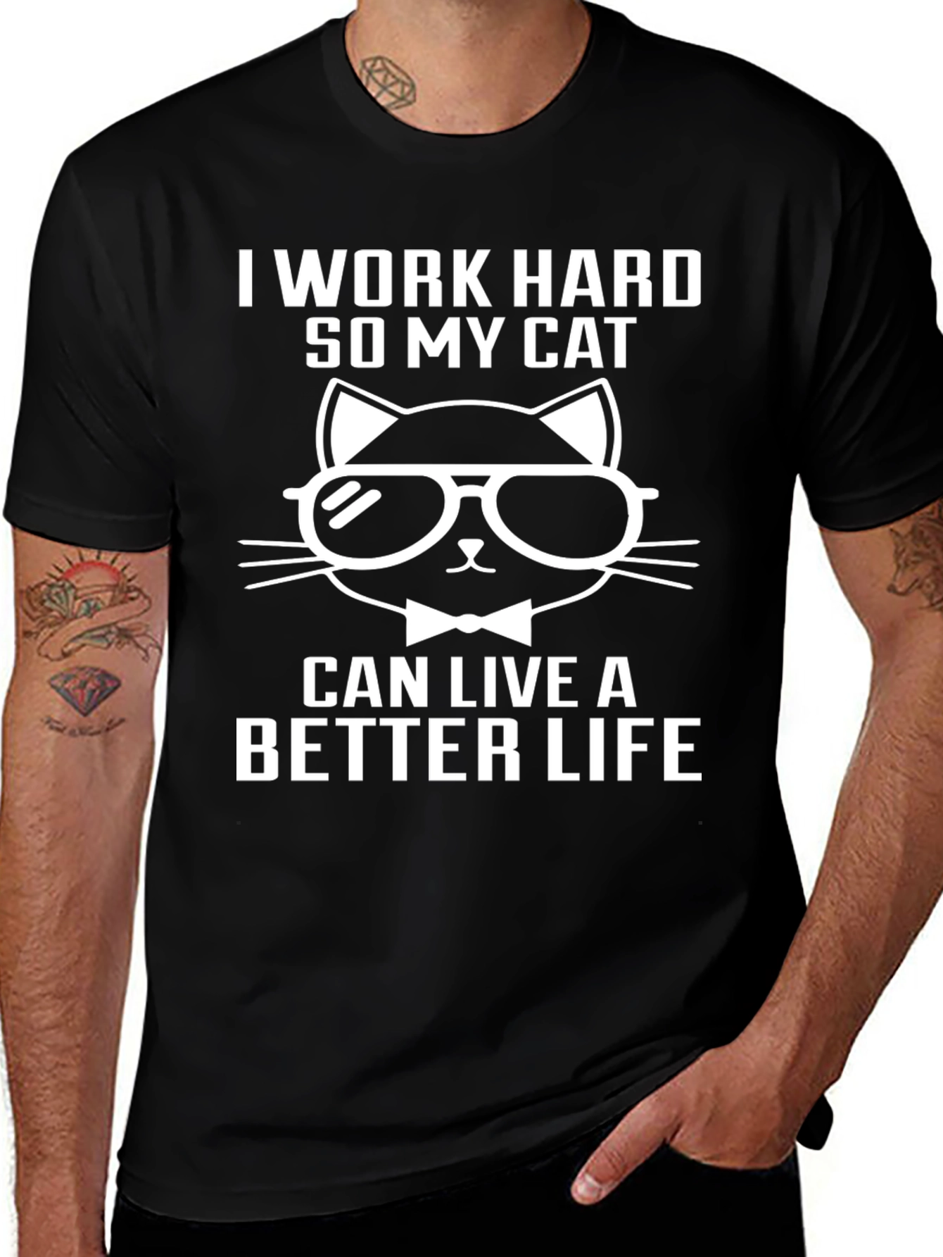 I Work Hard For My Cat T-Shirt
