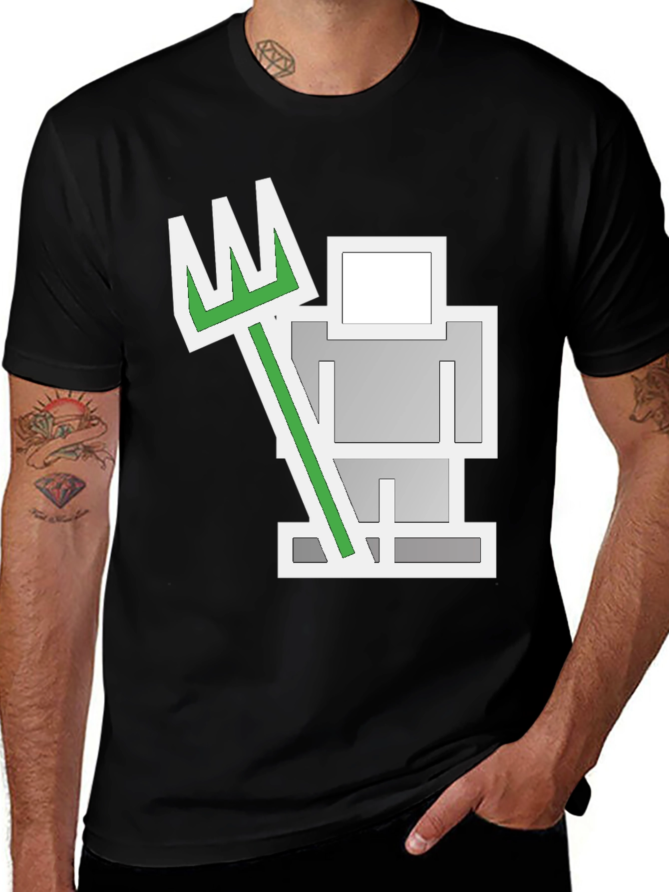 Abstract Geometric Farmer Graphic Tee