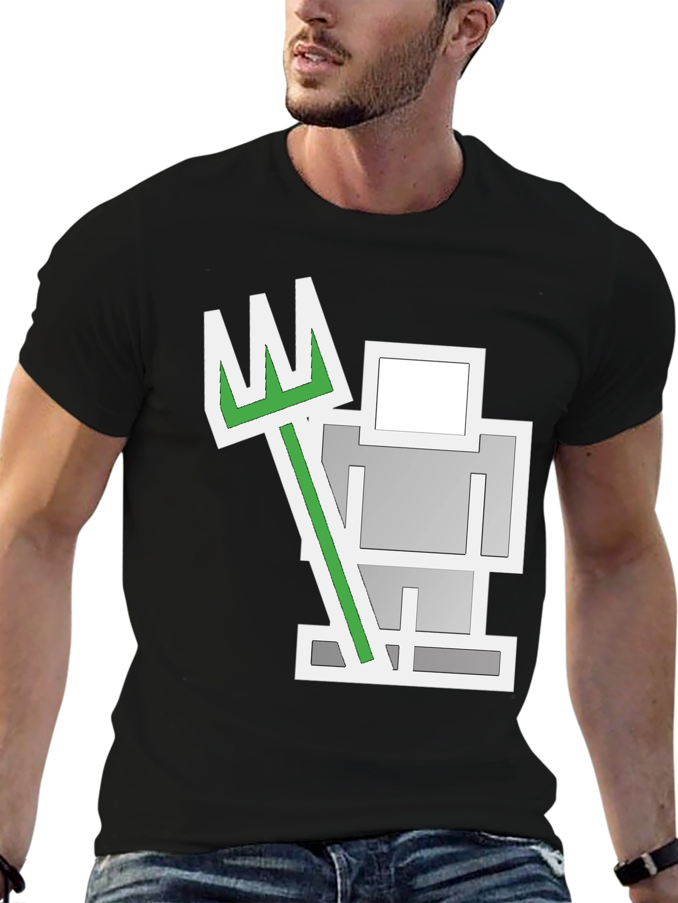 Abstract Geometric Farmer Graphic Tee