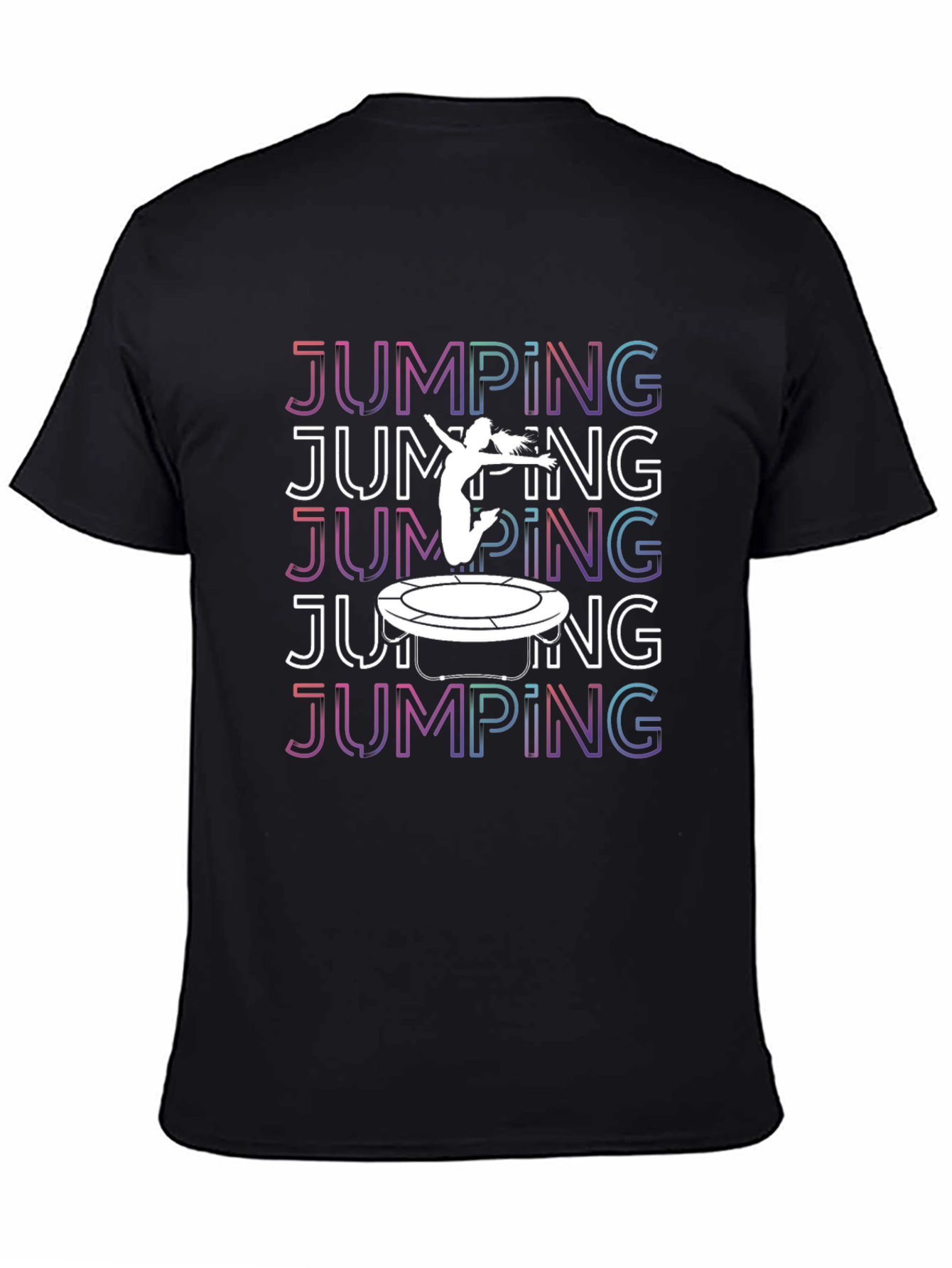 Jumping Trampoline Graphic Tee - Black T-Shirt