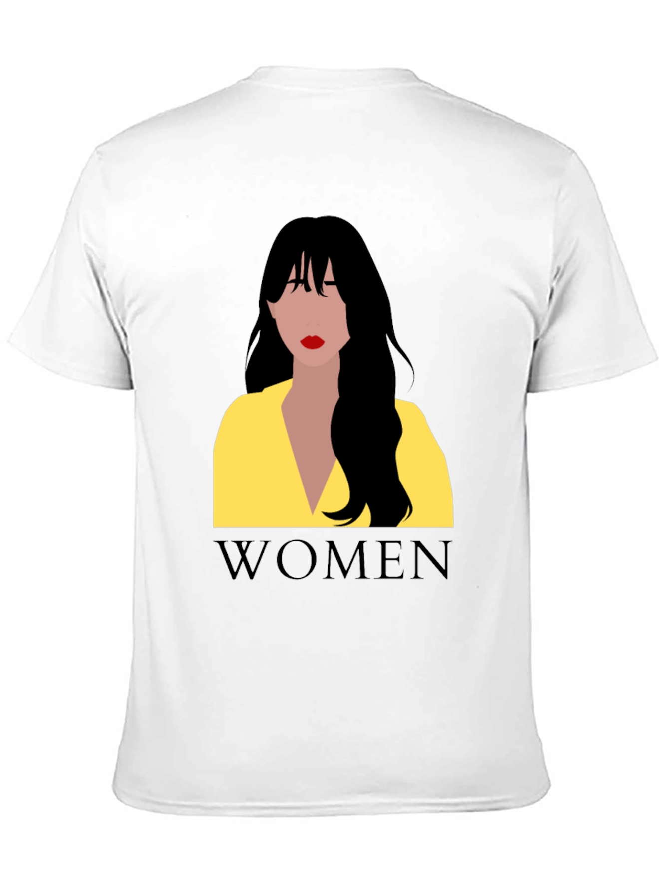 Women Graphic Tee - Black Cotton T-Shirt