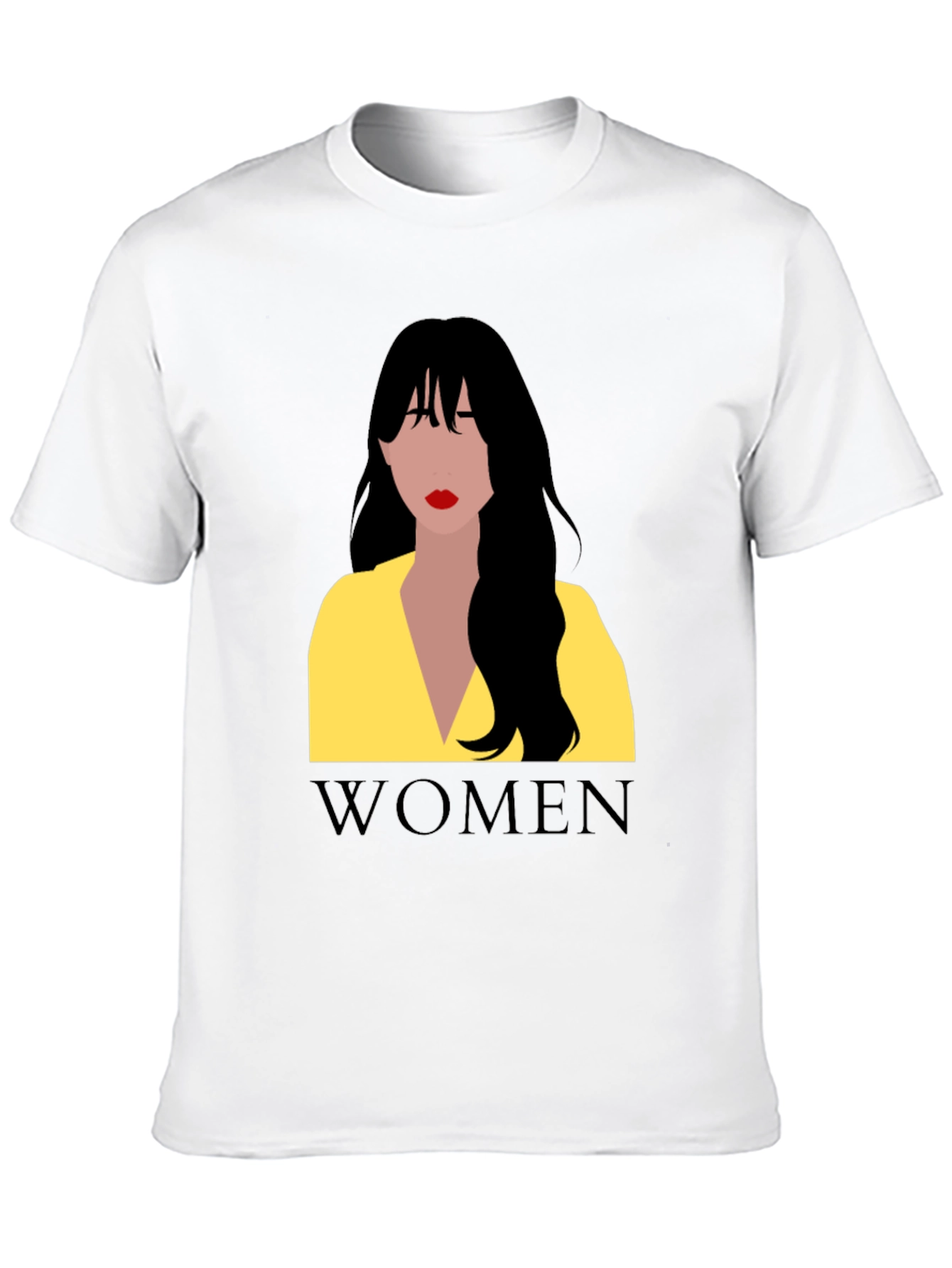 Women Graphic Tee - Black Cotton T-Shirt