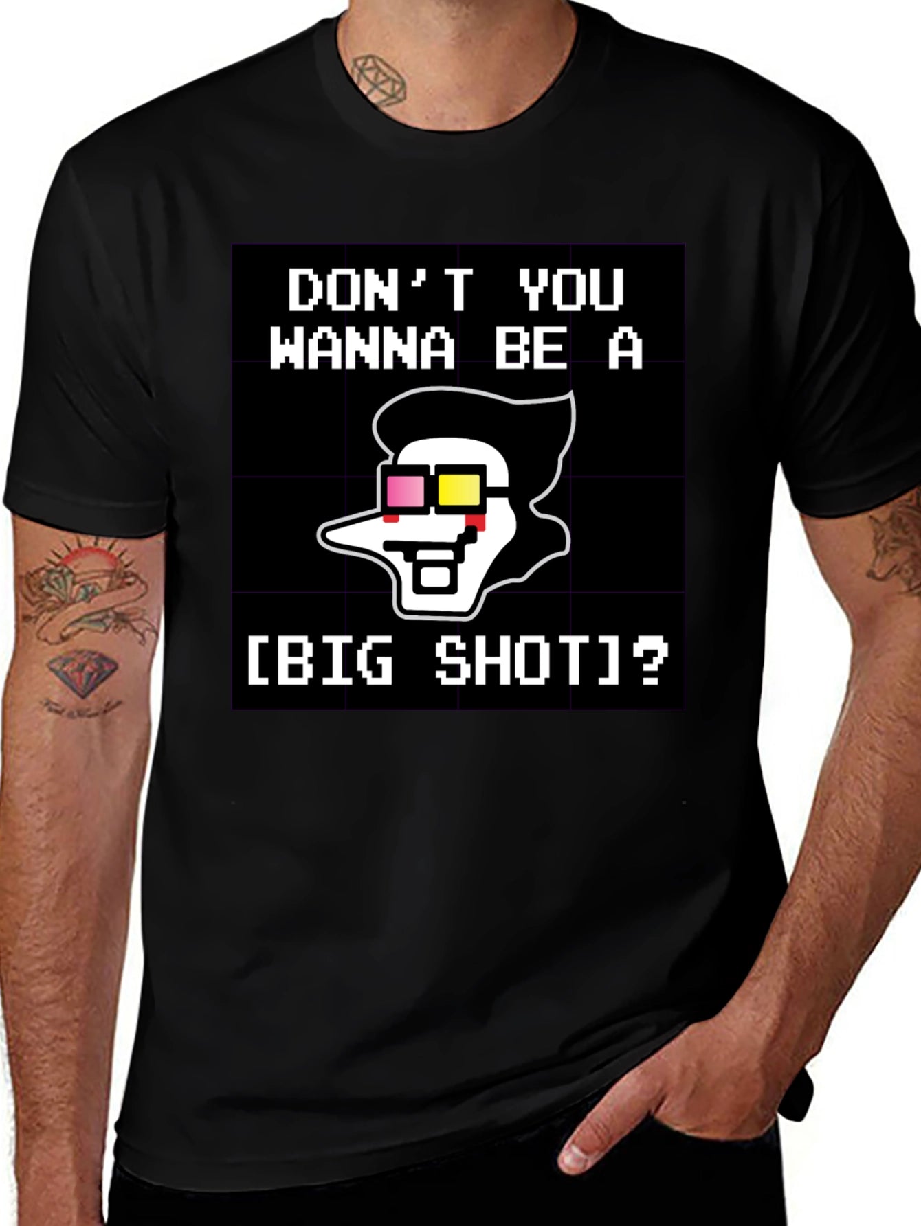 Big Shot T-Shirt - Pixel Art Style
