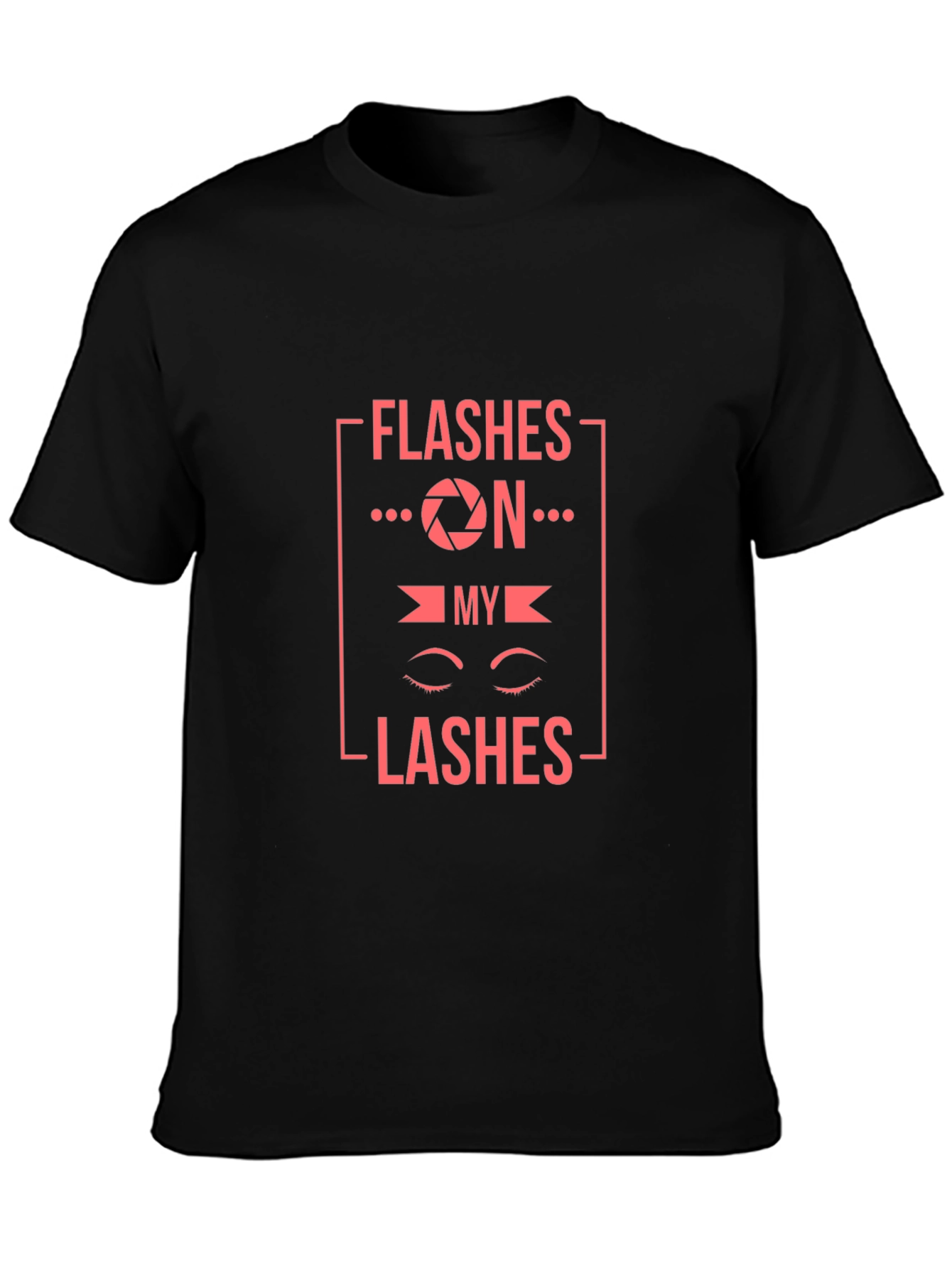 Flashes On My Lashes Graphic Tee - Black