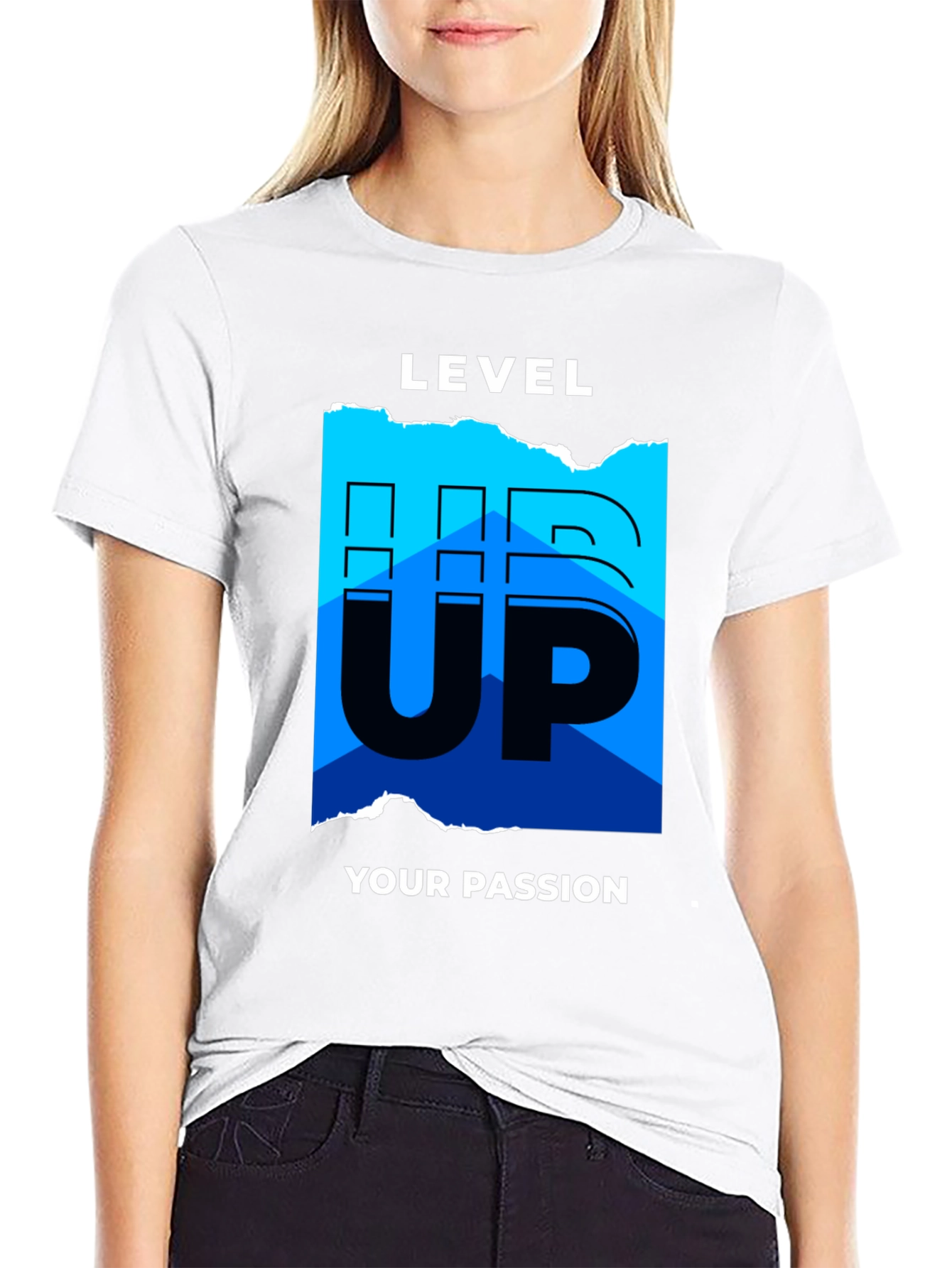 Level Up Your Passion Graphic Tee - Black