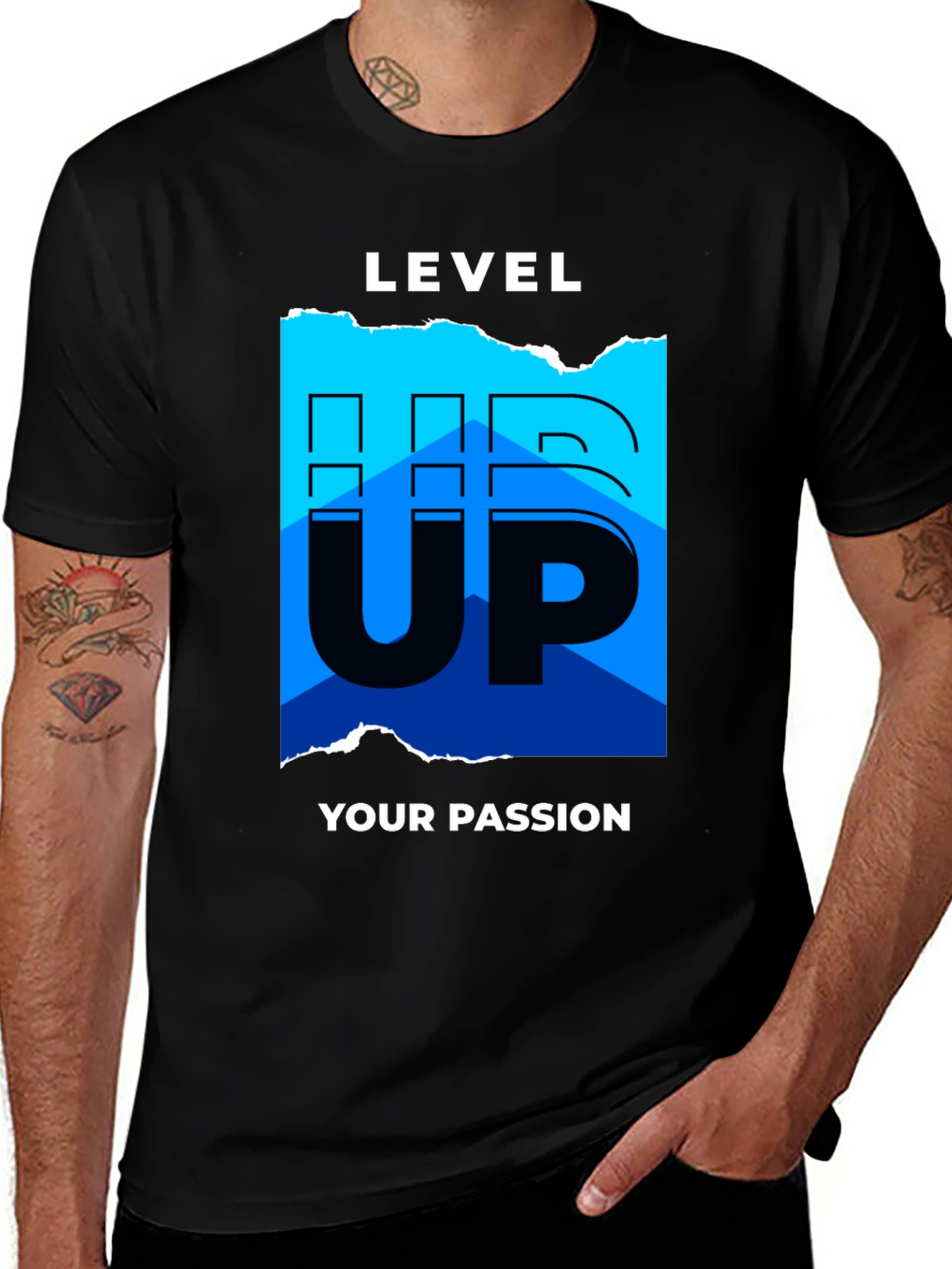 Level Up Your Passion Graphic Tee - Black