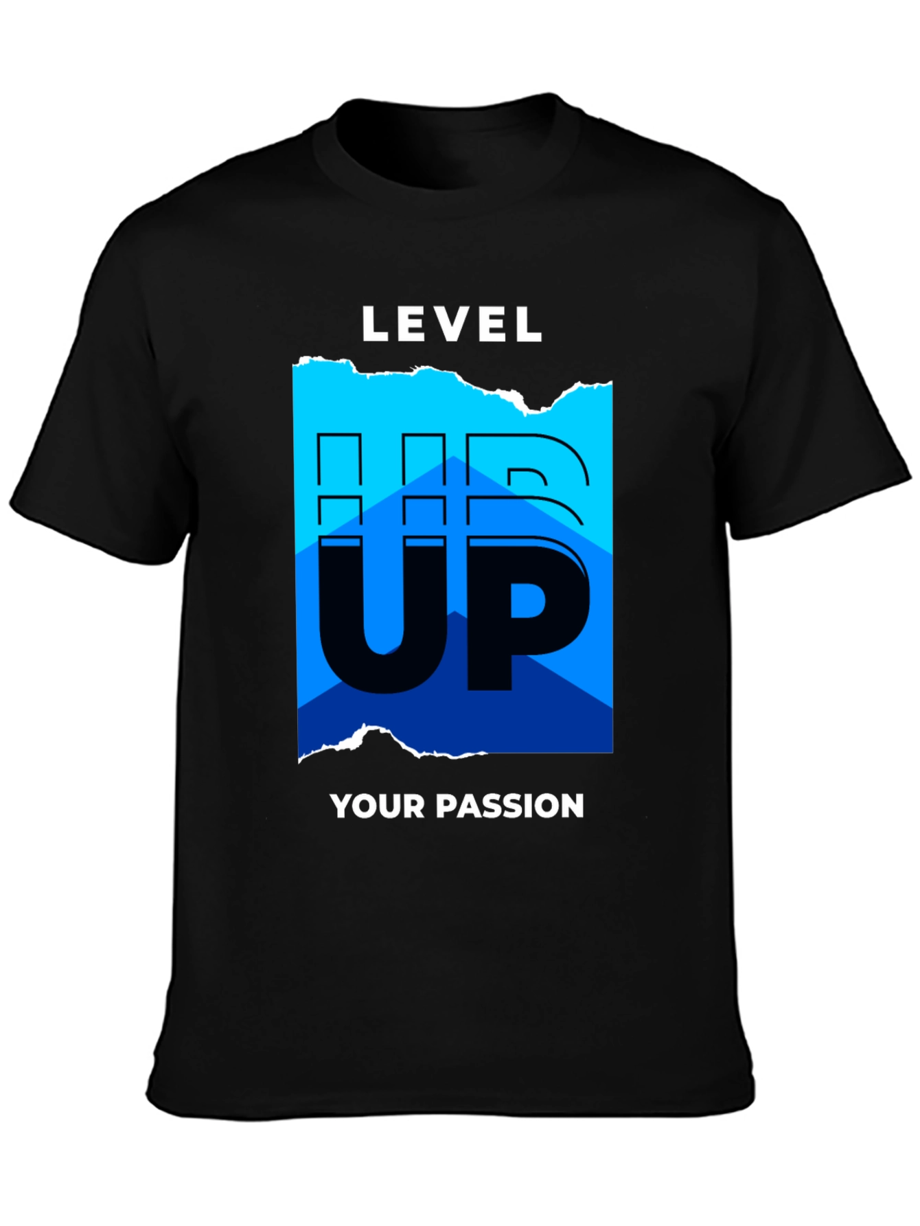 Level Up Your Passion Graphic Tee - Black