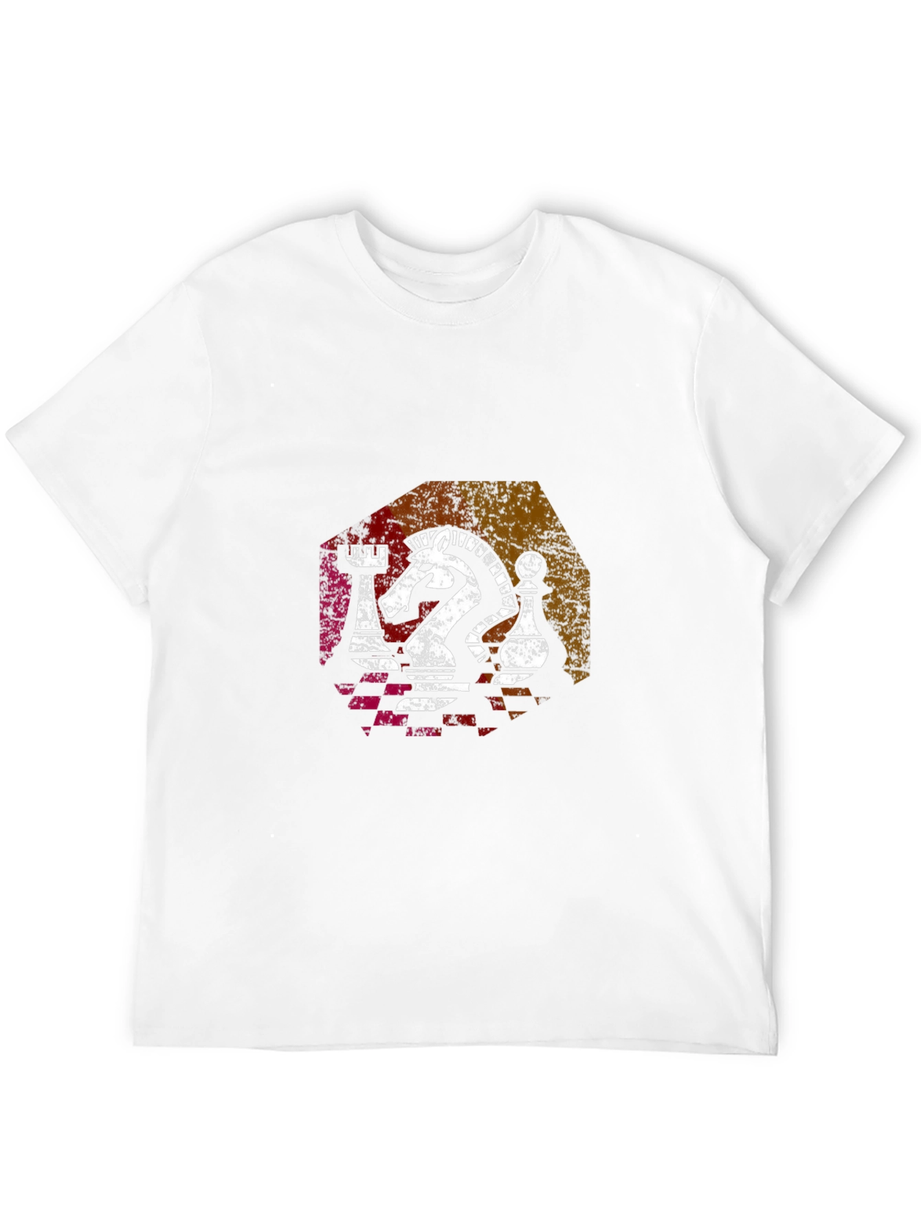 Chess Piece Graphic Tee - Knight Rook Pawn Design