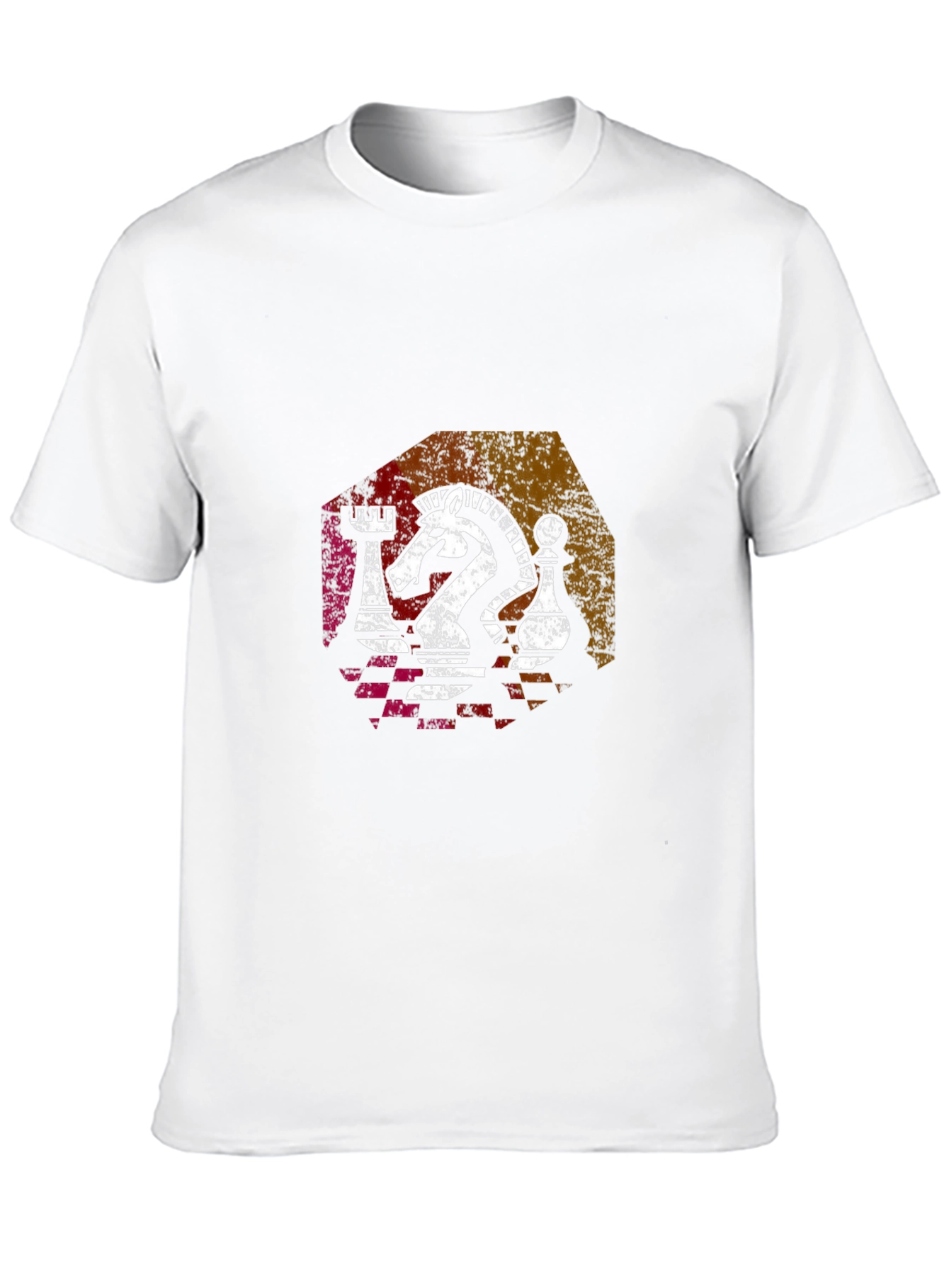 Chess Piece Graphic Tee - Knight Rook Pawn Design
