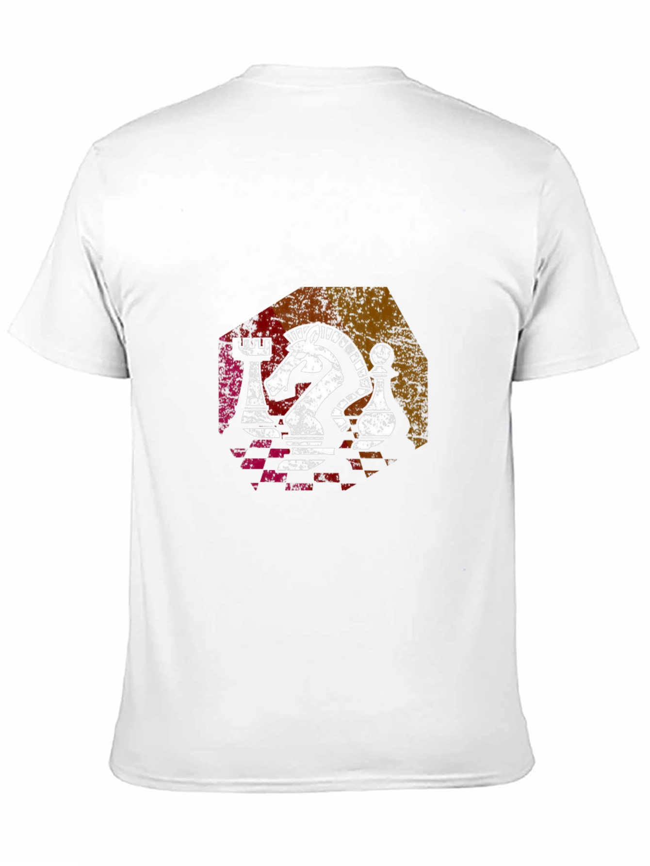 Chess Piece Graphic Tee - Knight Rook Pawn Design