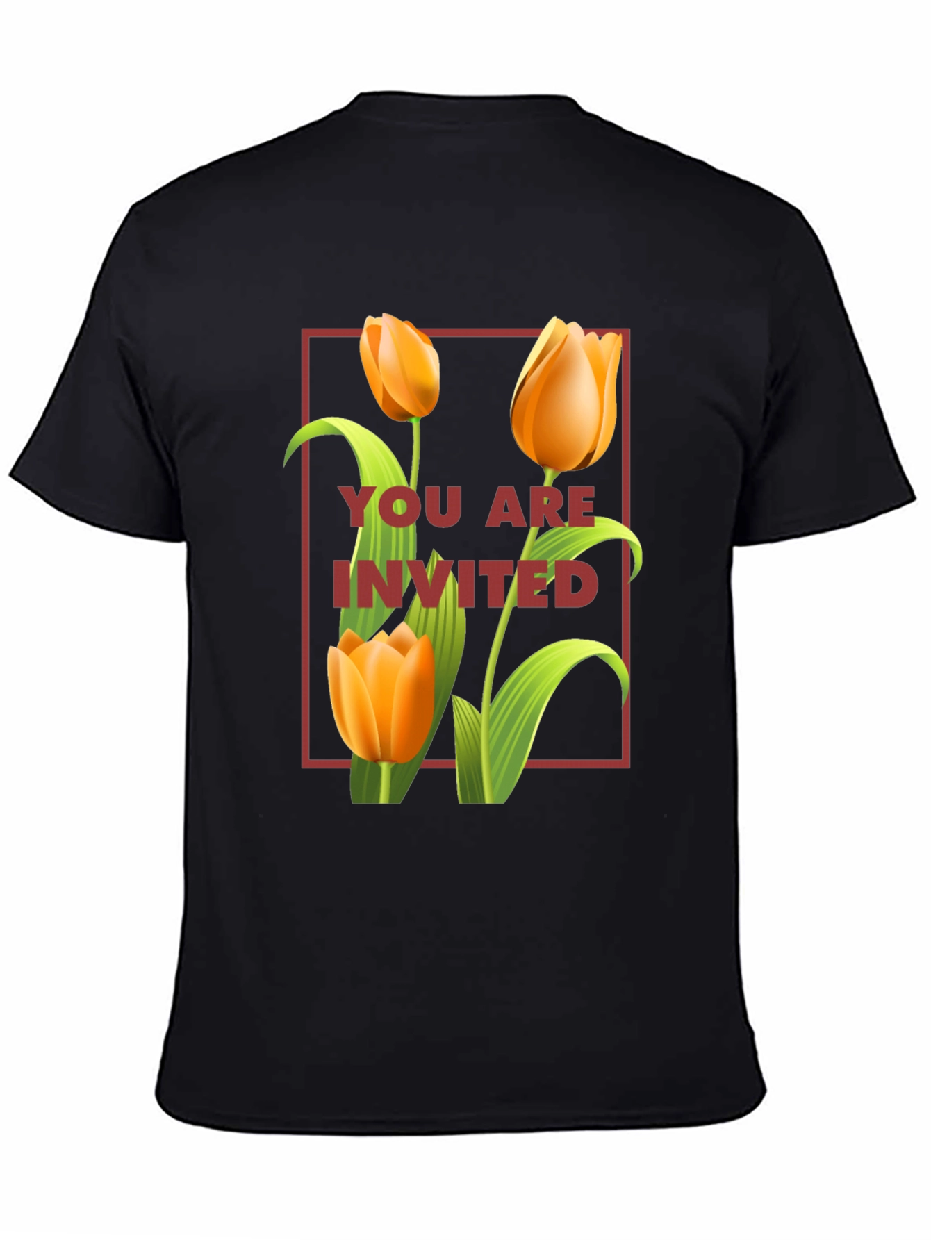 Floral Invitation Graphic Tee - Trendy Unisex Shirt
