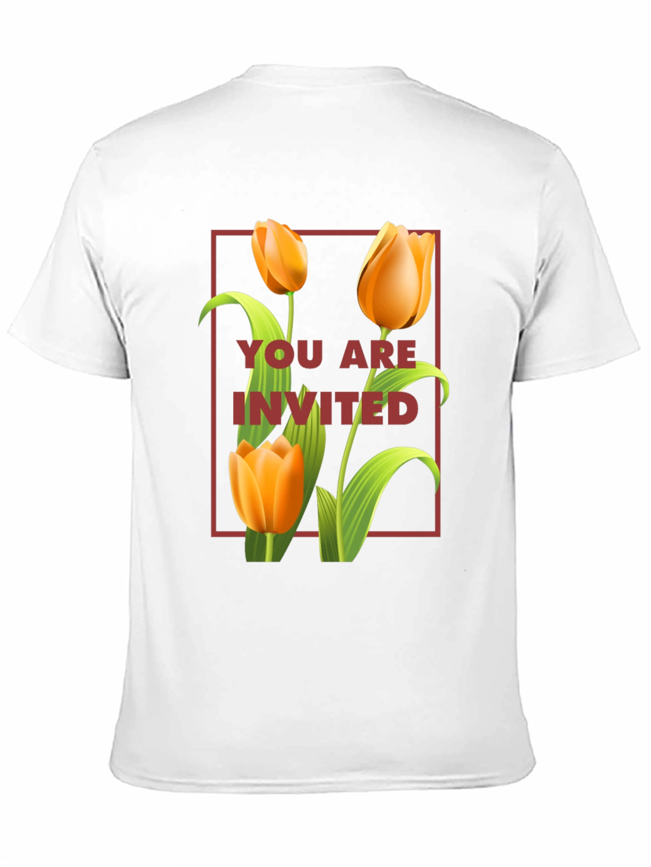 Floral Invitation Graphic Tee - Trendy Unisex Shirt