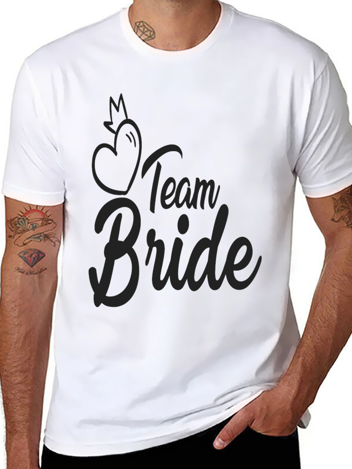 Team Bride Black T-Shirt - Bridal Party Apparel