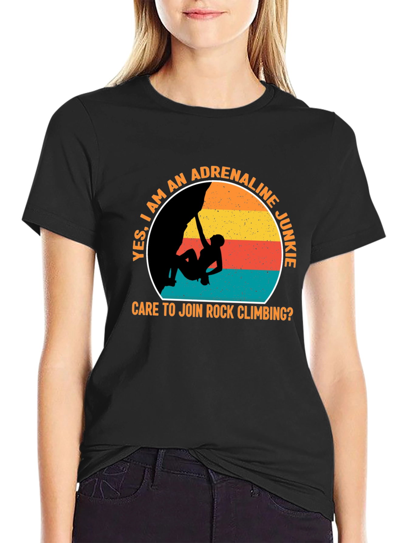 Adrenaline Junkie Rock Climbing T-Shirt