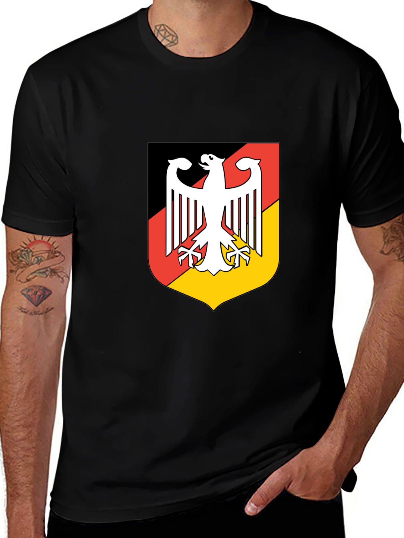 German Coat of Arms Graphic Black T-Shirt