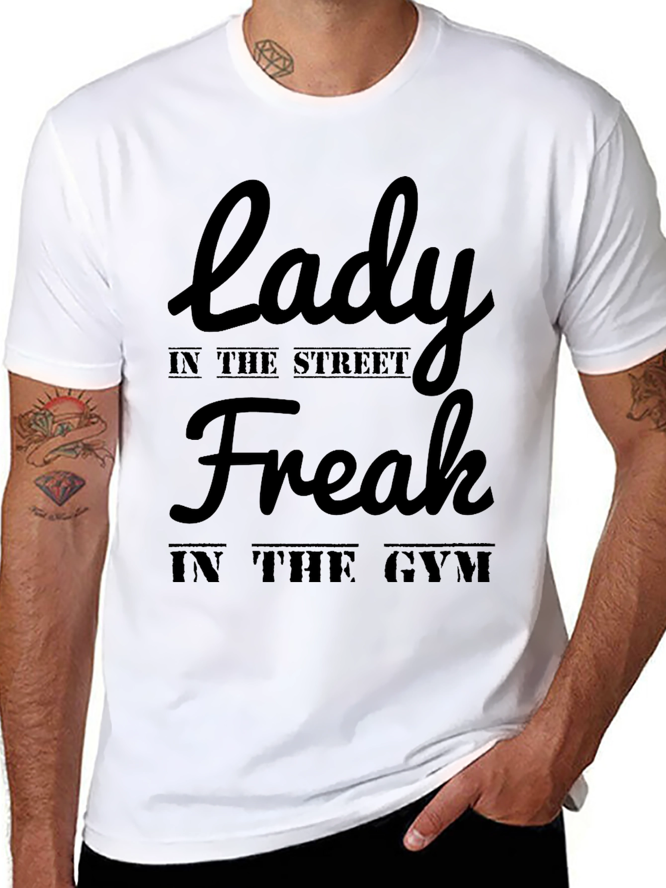 Lady Freak in the Street Gym Black T-Shirt