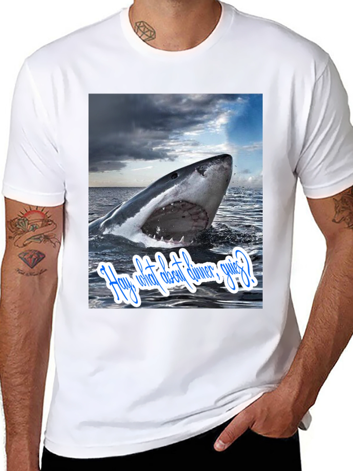 Shark Dinner T-Shirt - Funny Ocean Lover Tee