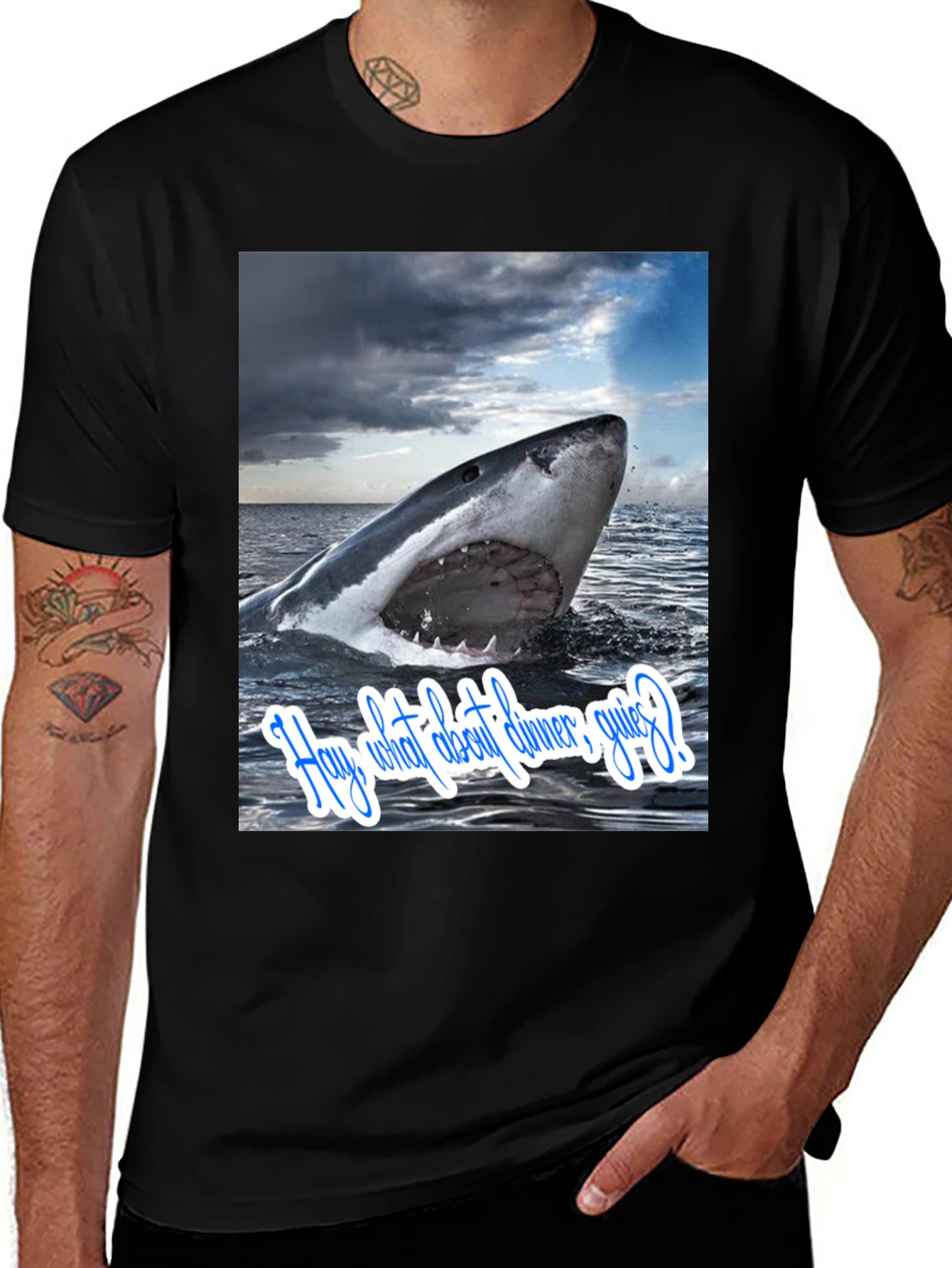 Shark Dinner T-Shirt - Funny Ocean Lover Tee