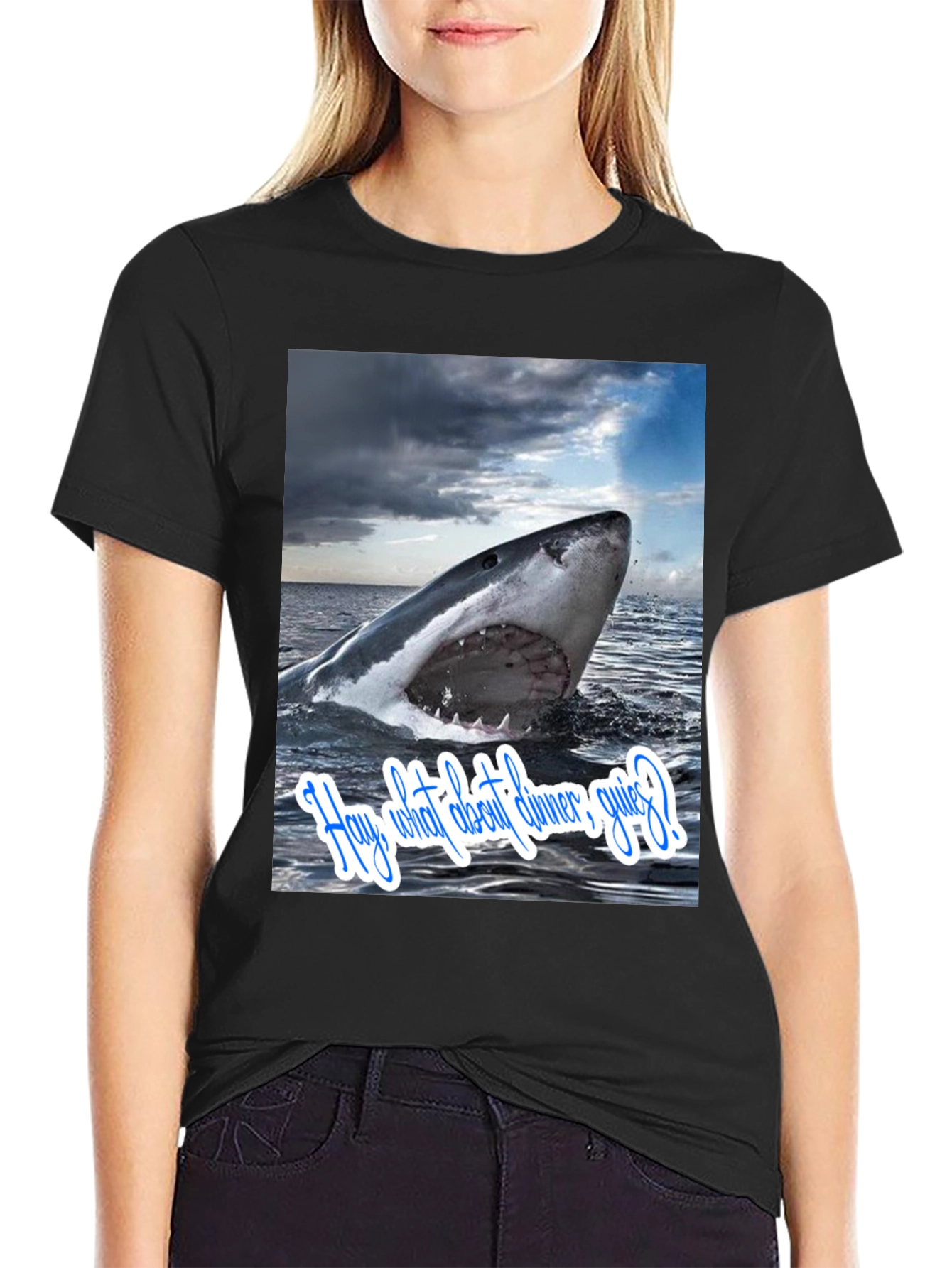 Shark Dinner T-Shirt - Funny Ocean Lover Tee