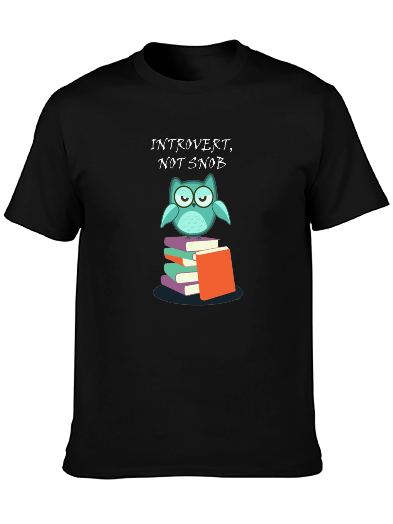 Introvert Not Snob Owl Books Graphic Tee