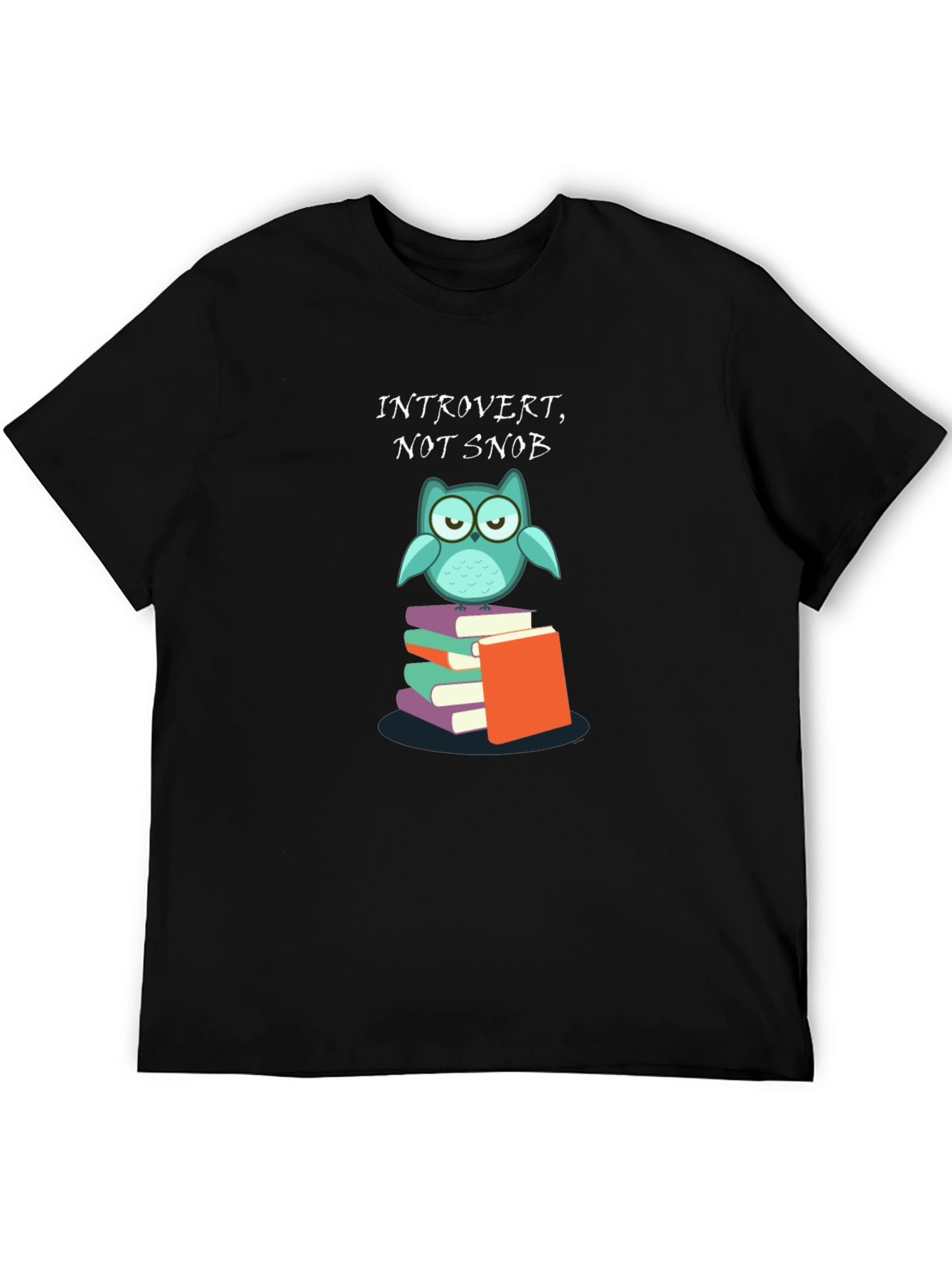 Introvert Not Snob Owl Books Graphic Tee