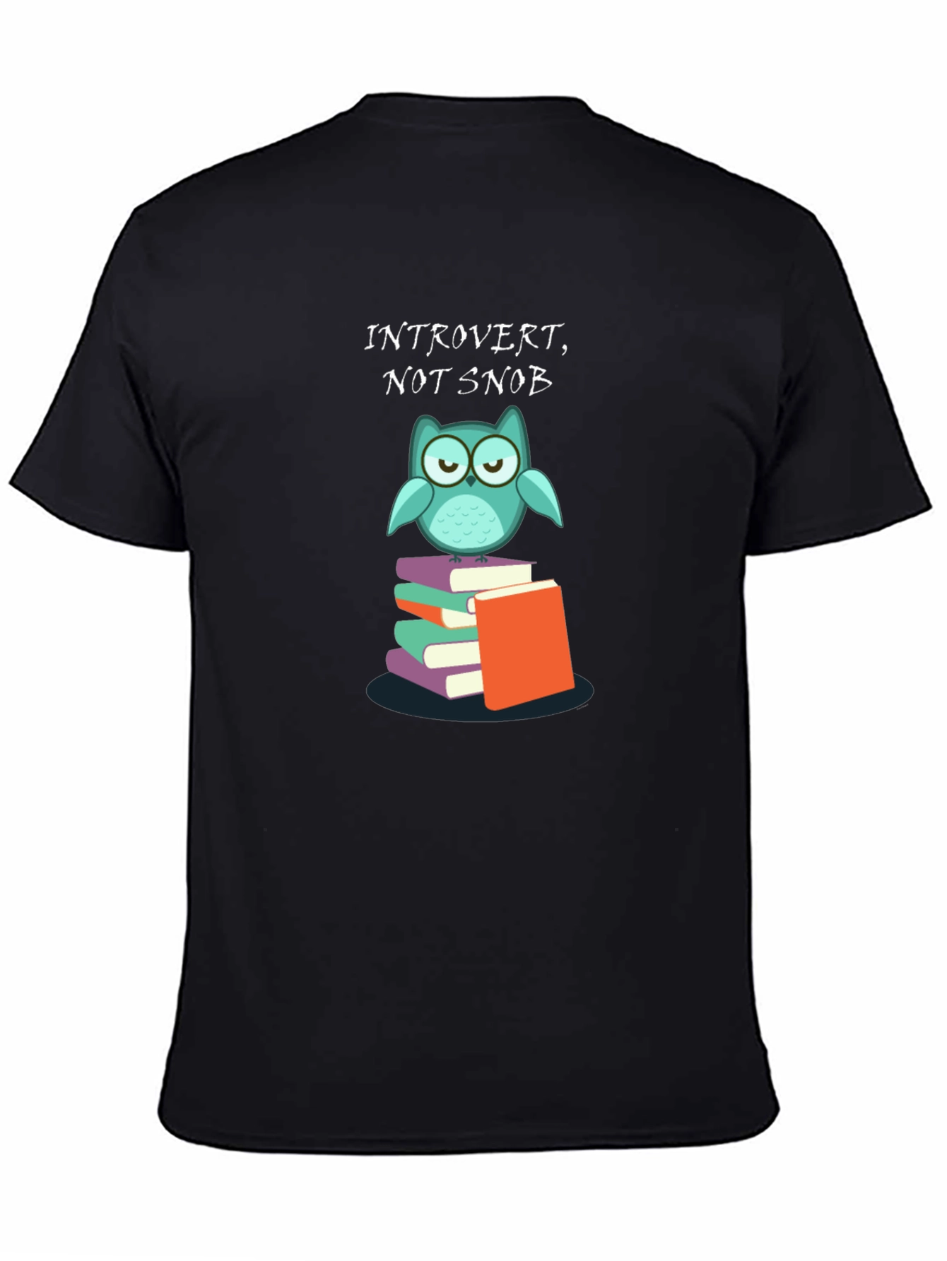 Introvert Not Snob Owl Books Graphic Tee