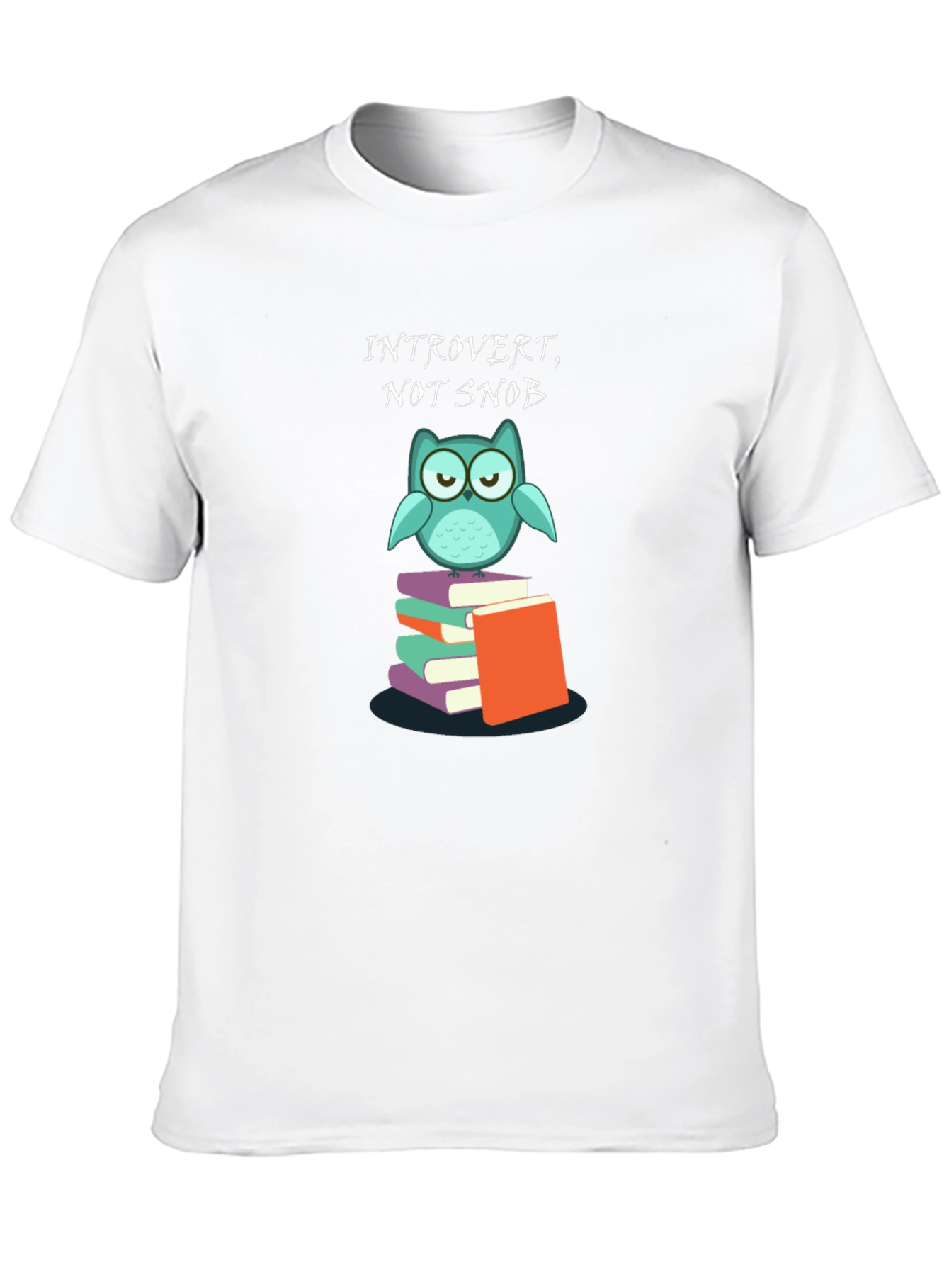 Introvert Not Snob Owl Books Graphic Tee