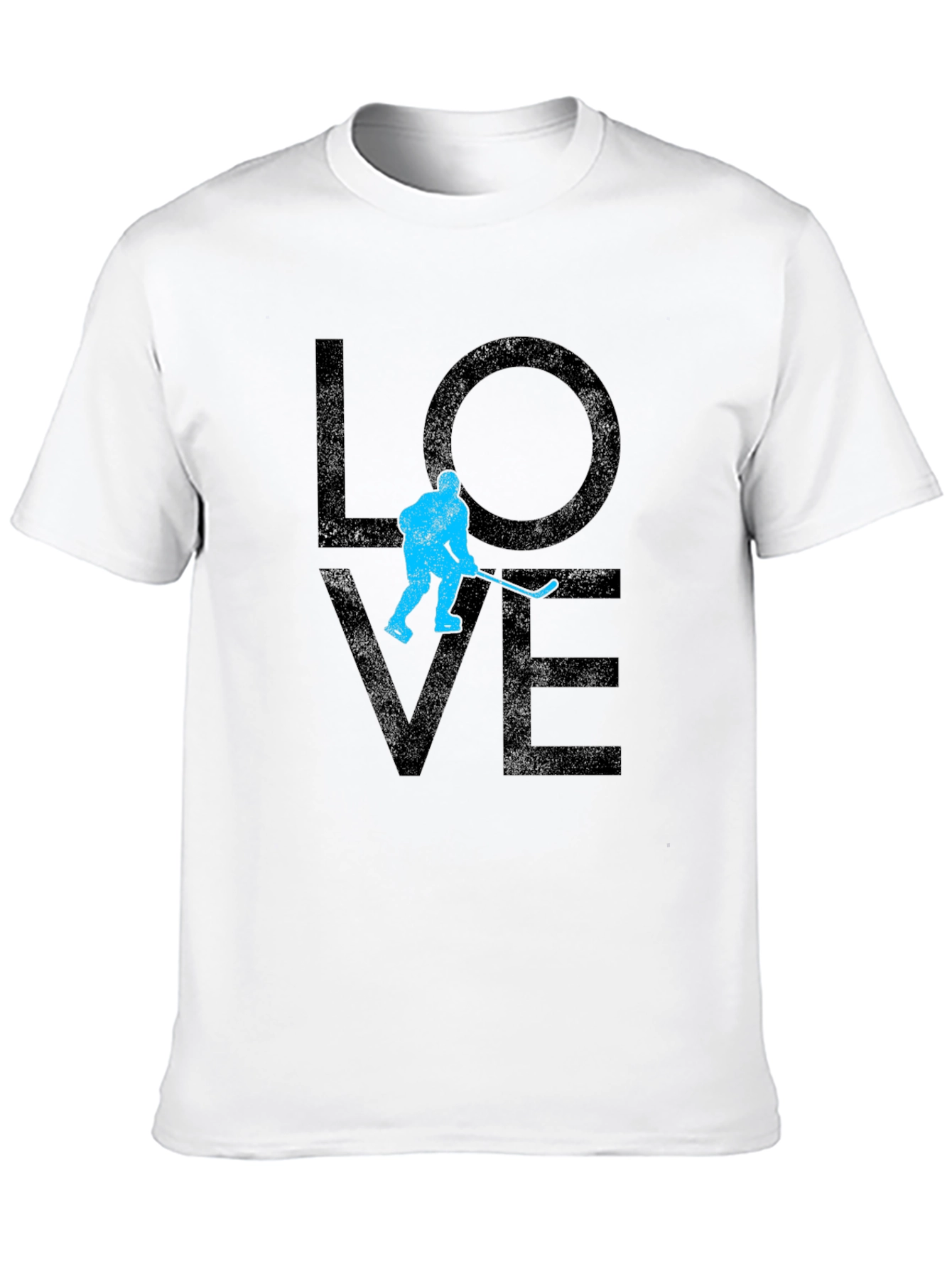 Hockey Love Graphic T-Shirt - Black Casual Tee