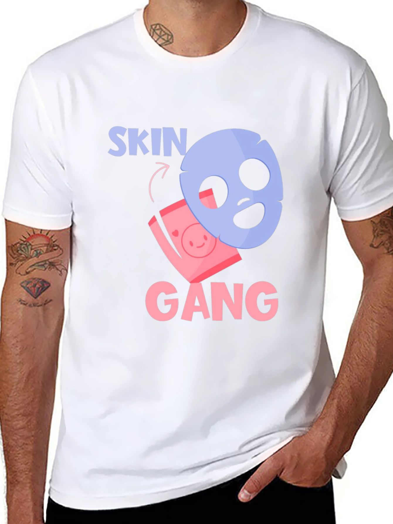 Skin Gang T-Shirt - Funny Beauty Mask Tee