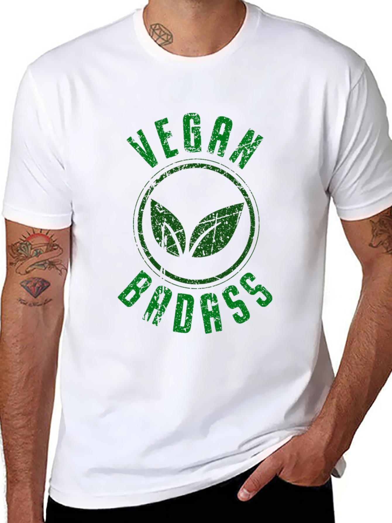 Vegan Badass Graphic T-Shirt - Black