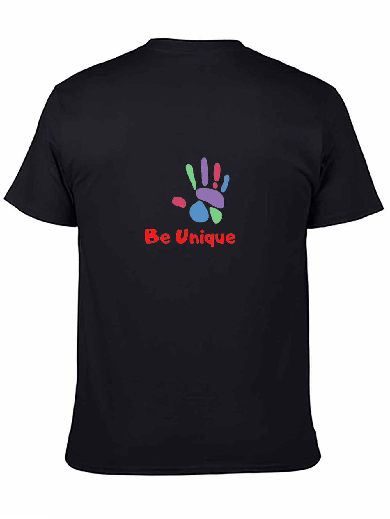 Unique Handprint Graphic Tee - Stylish Black T-Shirt