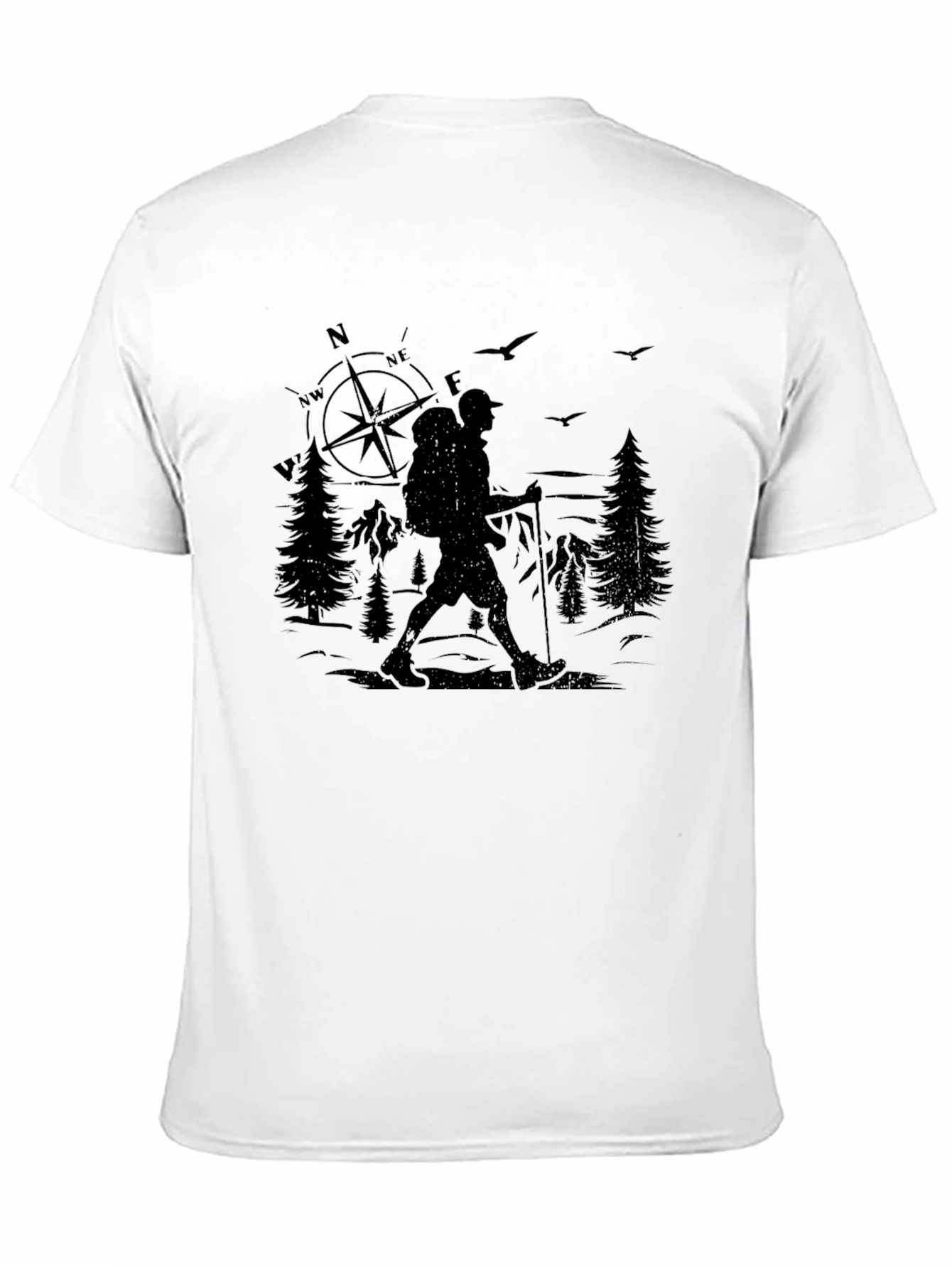 Hiking Compass Graphic Tee - Adventure Awaits