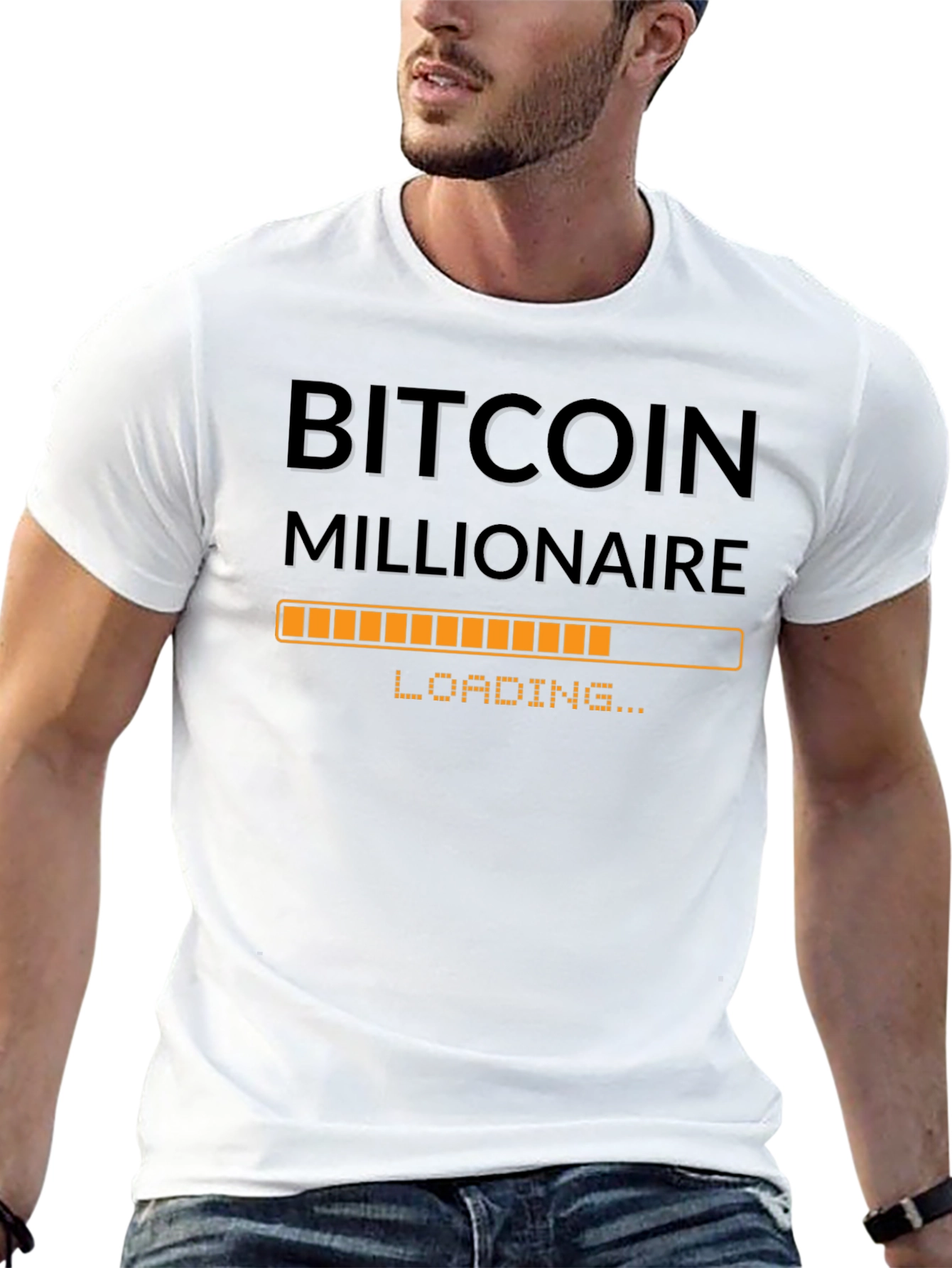 Bitcoin Millionaire Loading - Black T-Shirt